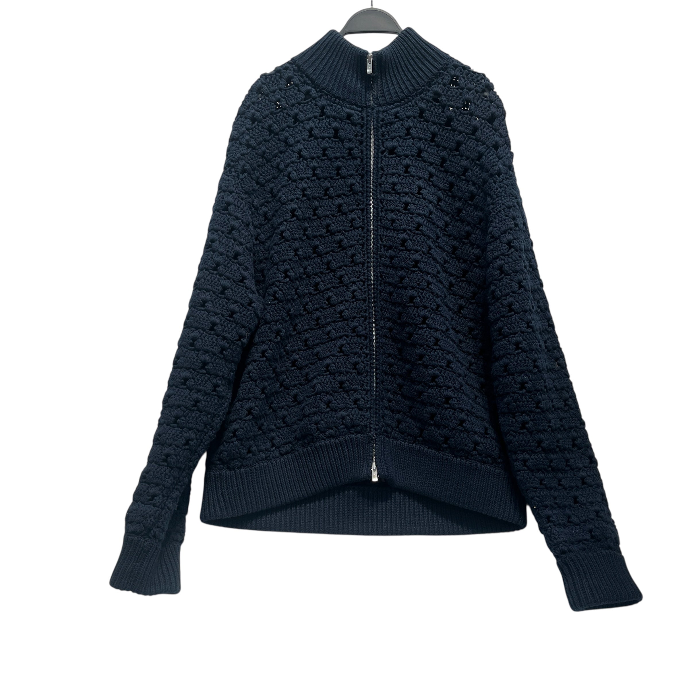 KITH/Zip Up Hoodie/L/Cotton/NVY/CROCHET ZIP UP view 1