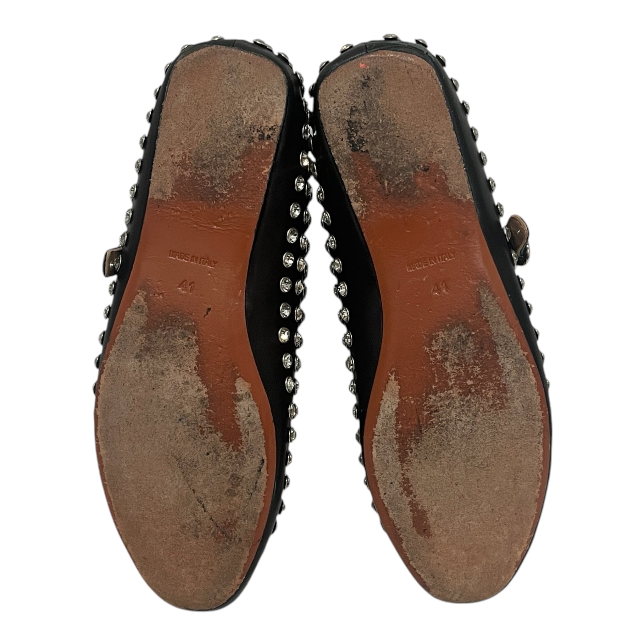 ALAIA/Dress Shoes/EU 41/Leather/BLK/CRYSTAL EMBELLISH BALLET FLATS view 4