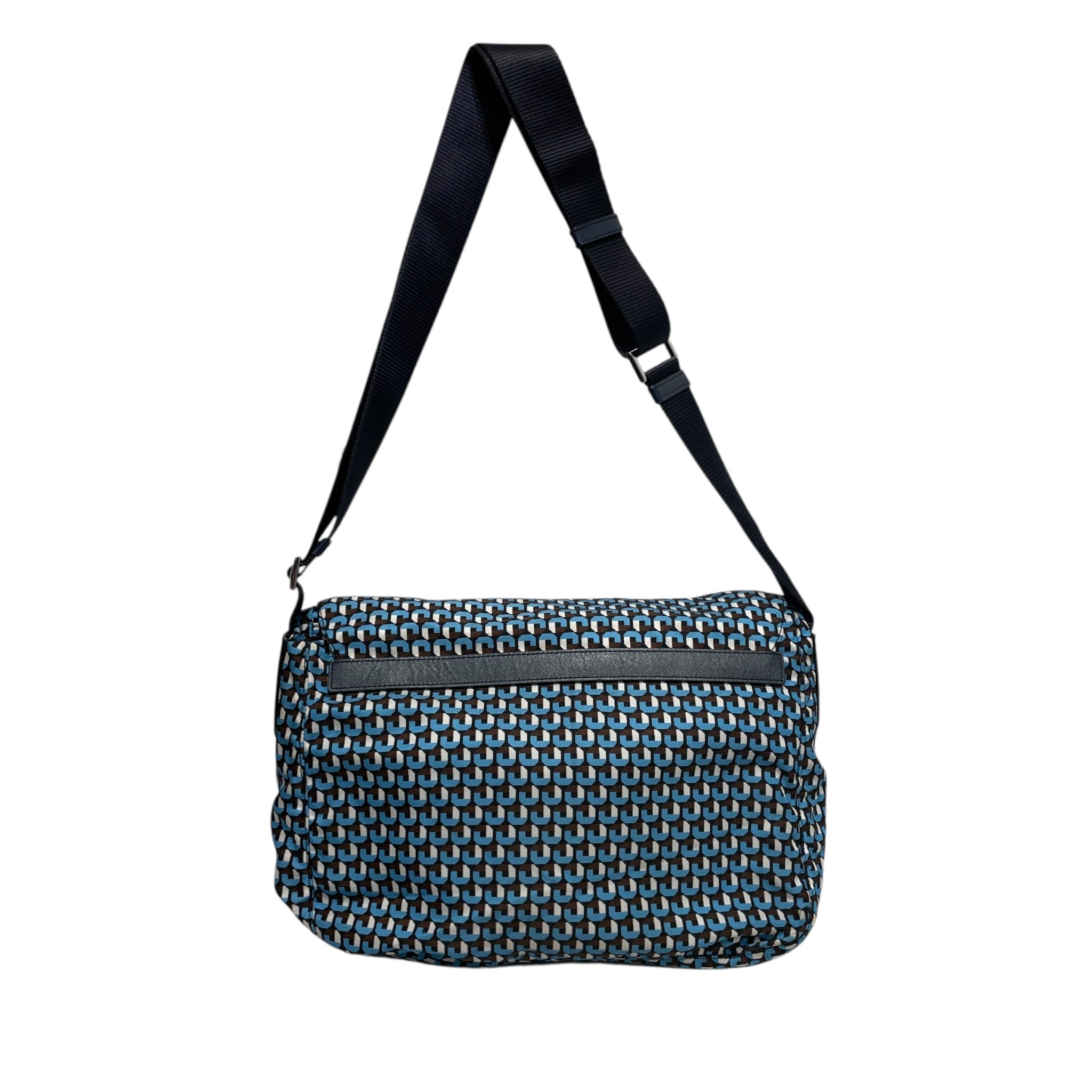 PRADA/Hand Bag/Monogram/Polyester/BLU/tessuto view 2