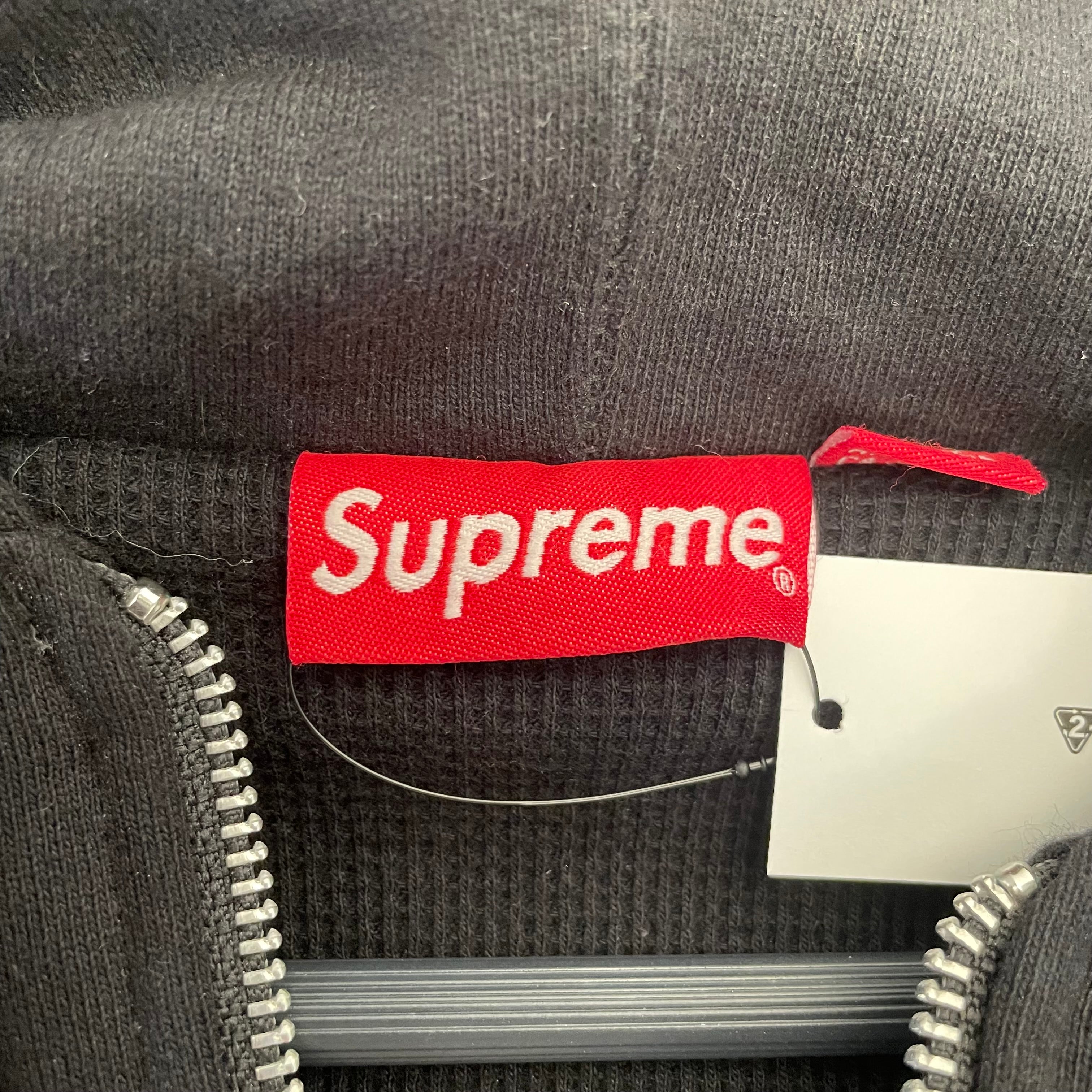 Supreme/Zip Up Hoodie/L/Cotton/BLK/SUPREME DETAIL ON HOODIE view 3