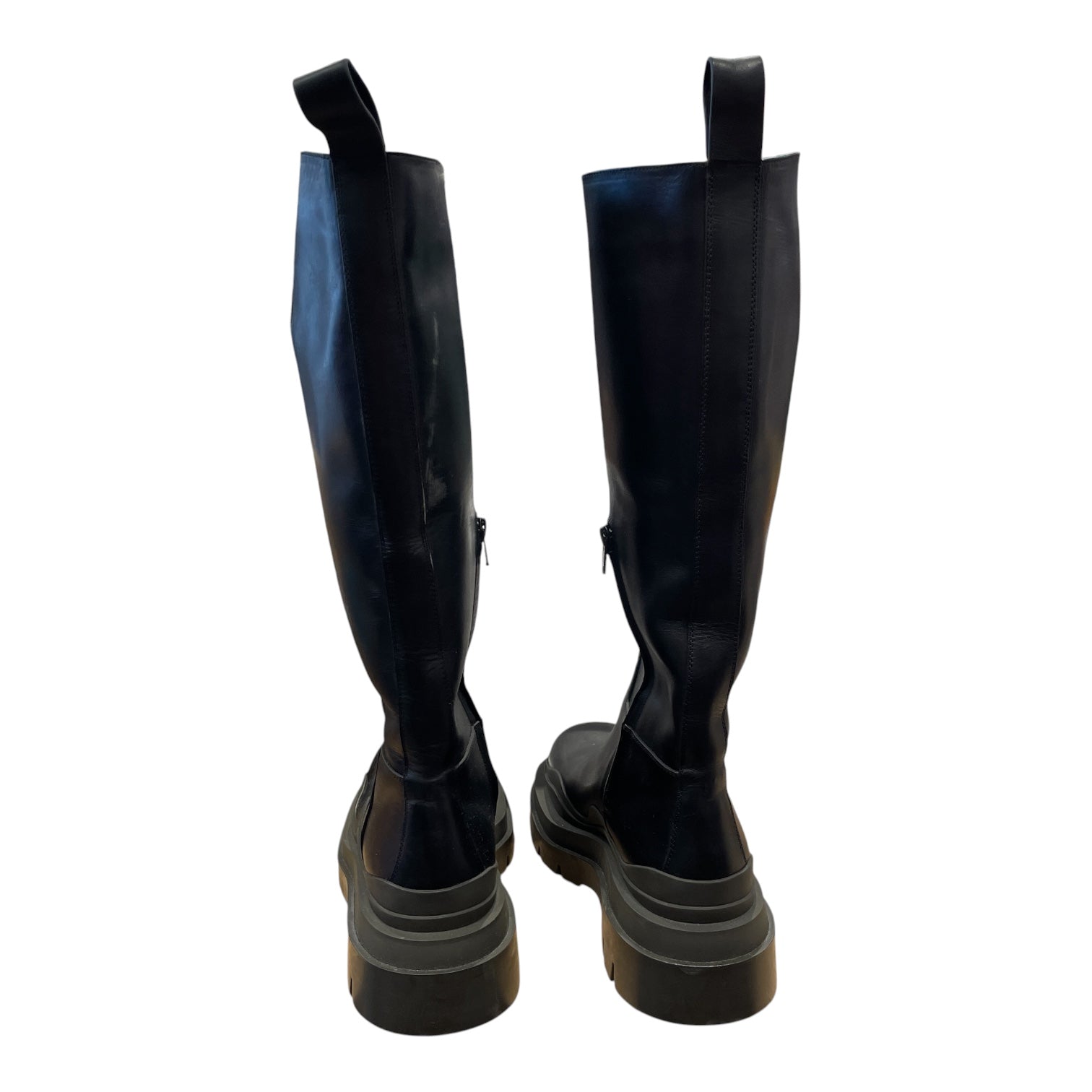BOTTEGA VENETA/Boots/EU 38.5/Leather/BLK/KNEE HIGH view 2
