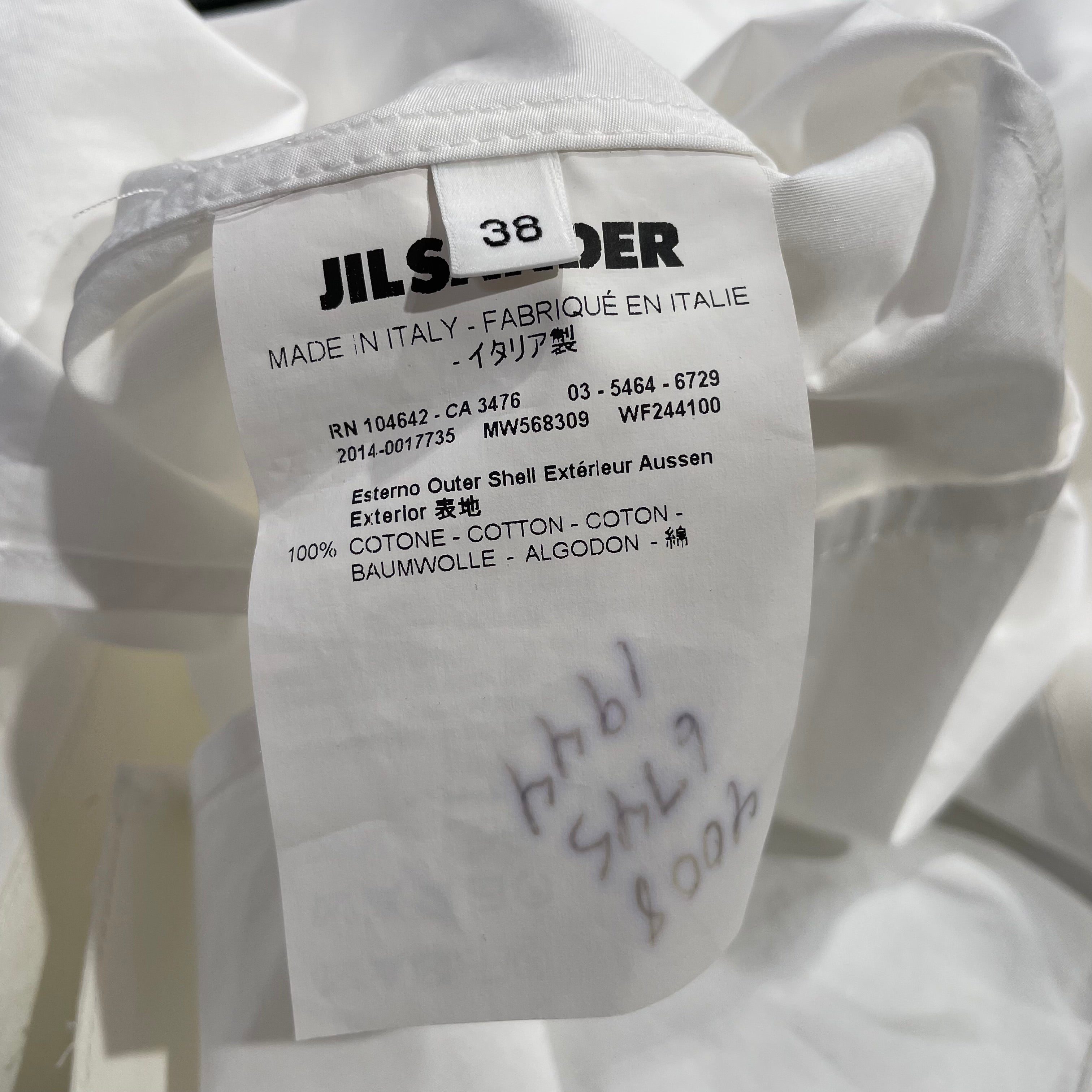 JIL SANDER/Blouse/38/Cotton/WHT/ view 6