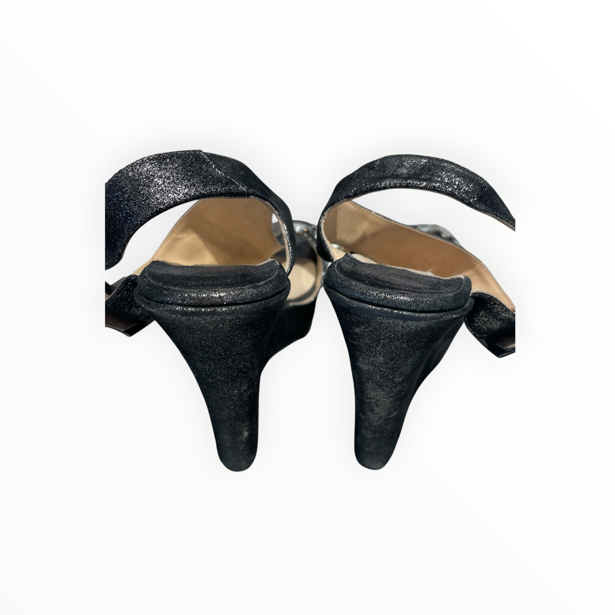 JIMMY CHOO/Heels/US 7/Leather/SLV/Jeweled Wedge heels view 5