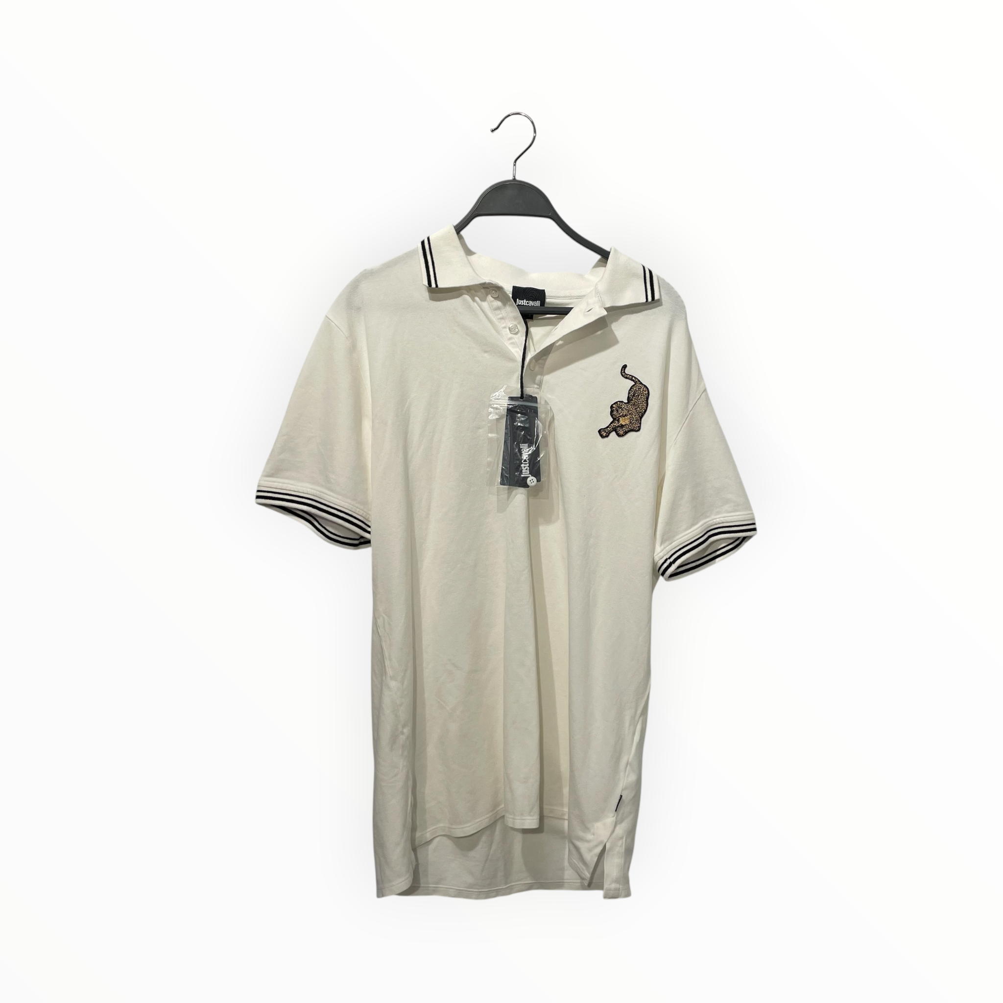 Just cavalli/Polo Shirt/XL/Cotton/WHT/TIGER PATCH view 1