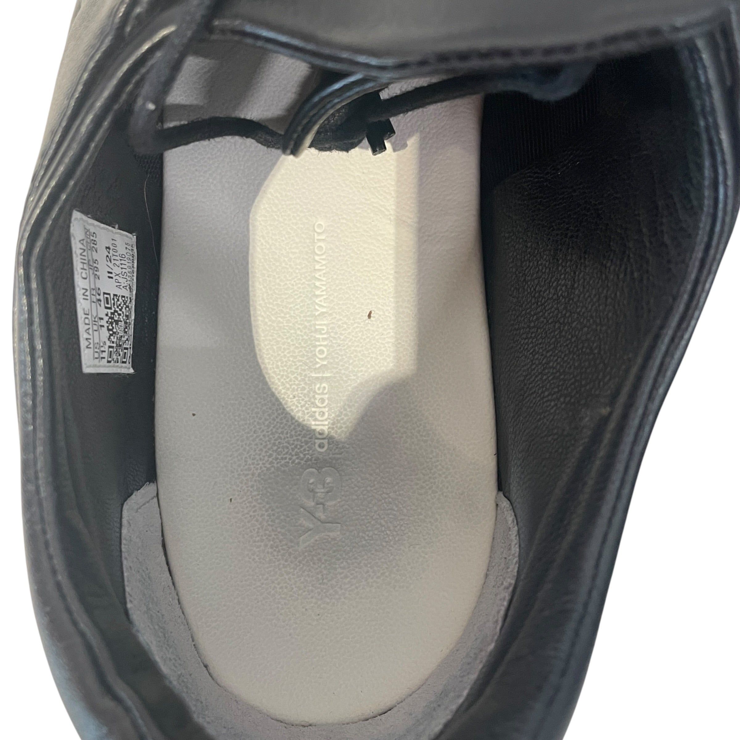 Y-3/Low-Sneakers/US 11.5/Leather/BLK/Regu view 3