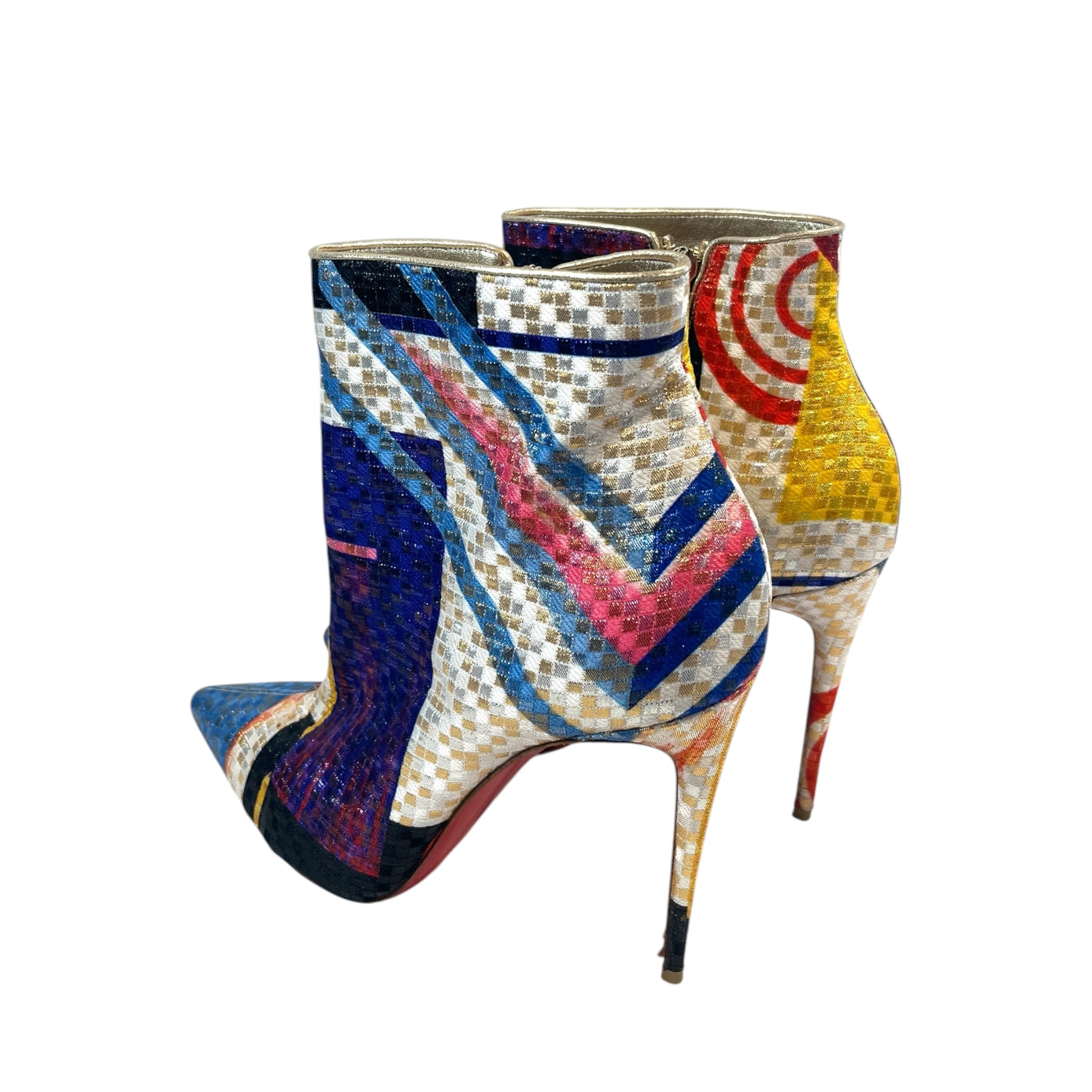 Christian Louboutin/Ankle Boots/EU 38.5/MODERNISTA PATTERN 100MM view 2