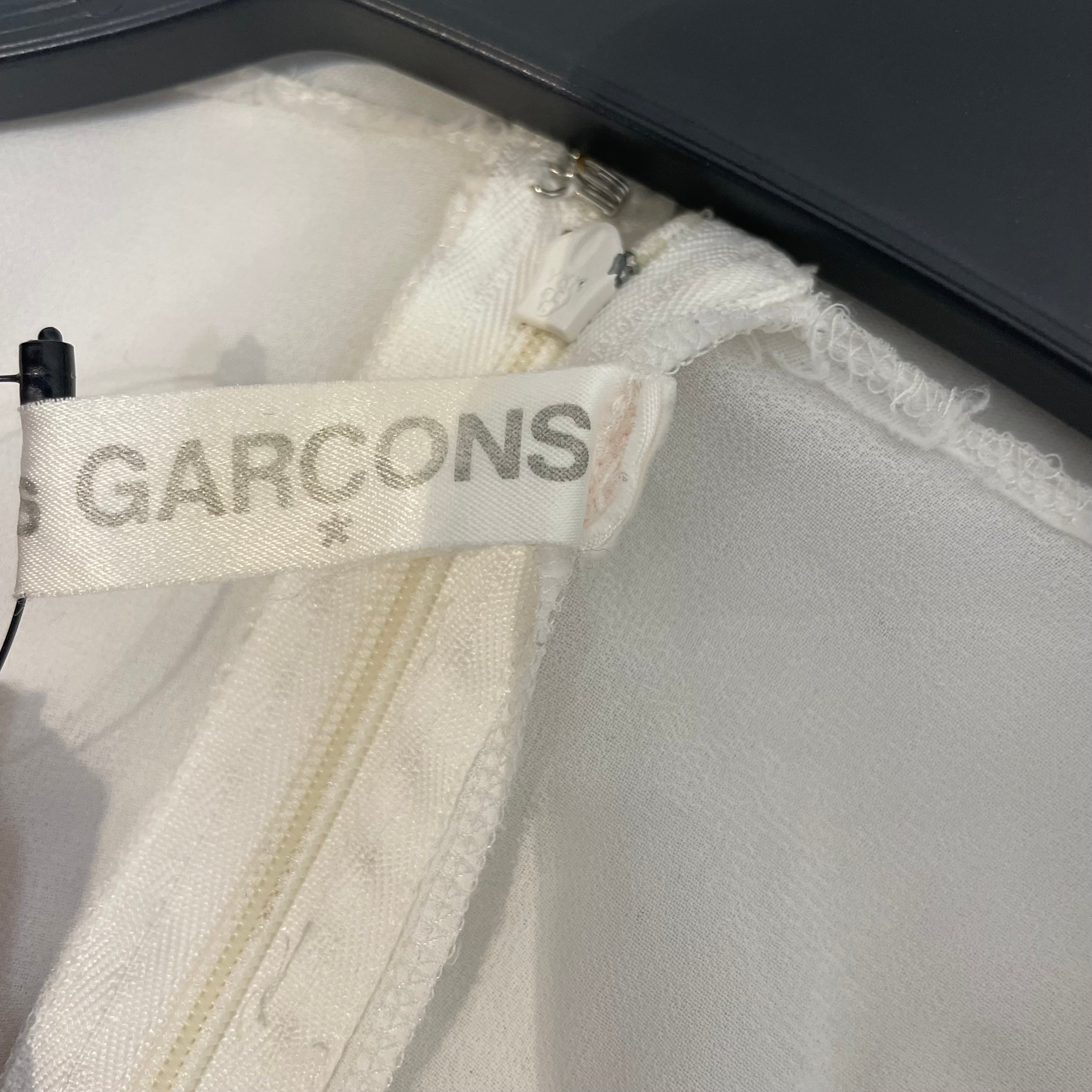 COMME des GARCONS/SL Blouse/S/Silk/WHT/bow front detail sleeveless view 4