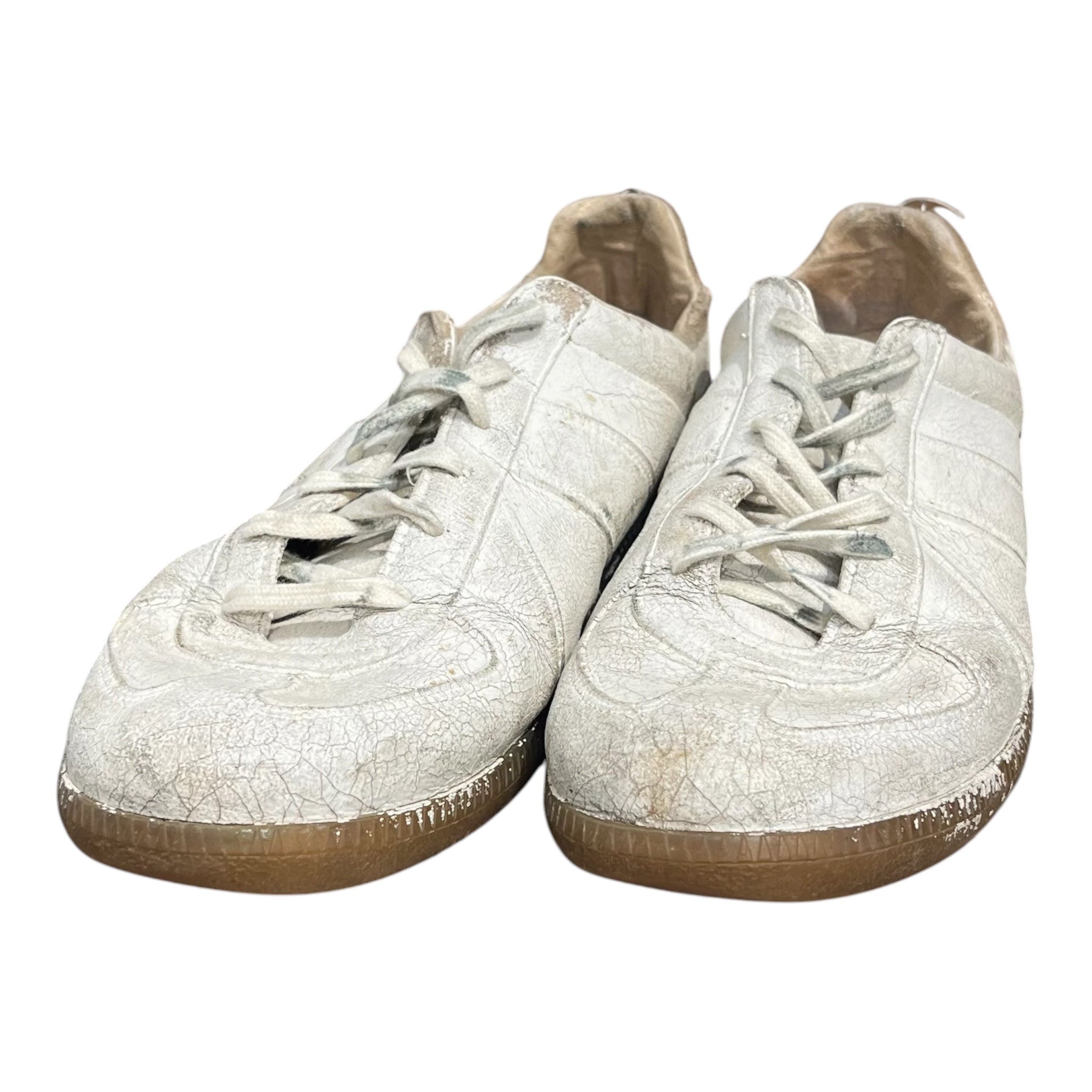 Maison Margiela/Low-Sneakers/EU 42/Leather/WHT/REPLICA DISTRESS PAINT FINISH view 4