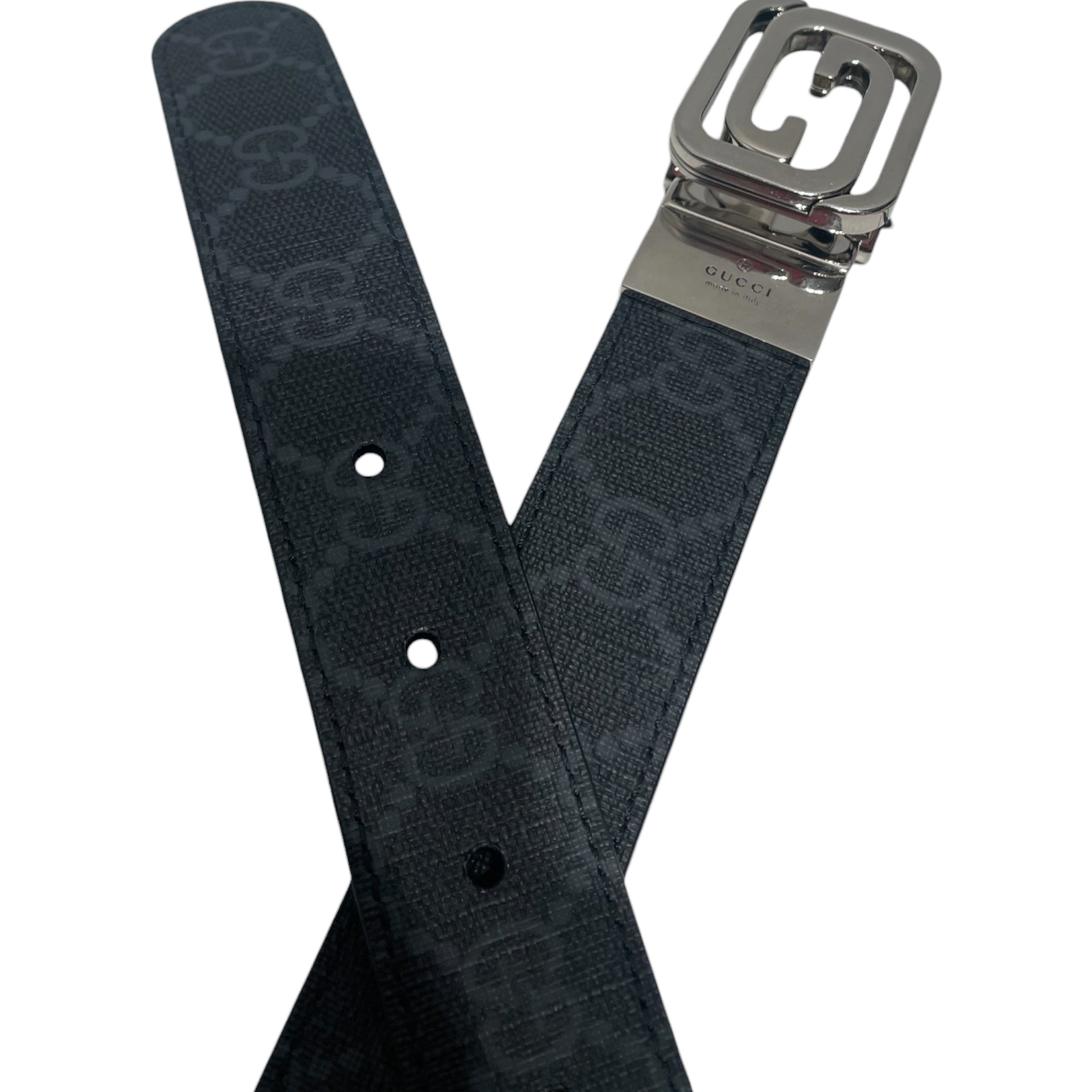 GUCCI/Belt/Monogram/Leather/BLK/Doll 90 view 2