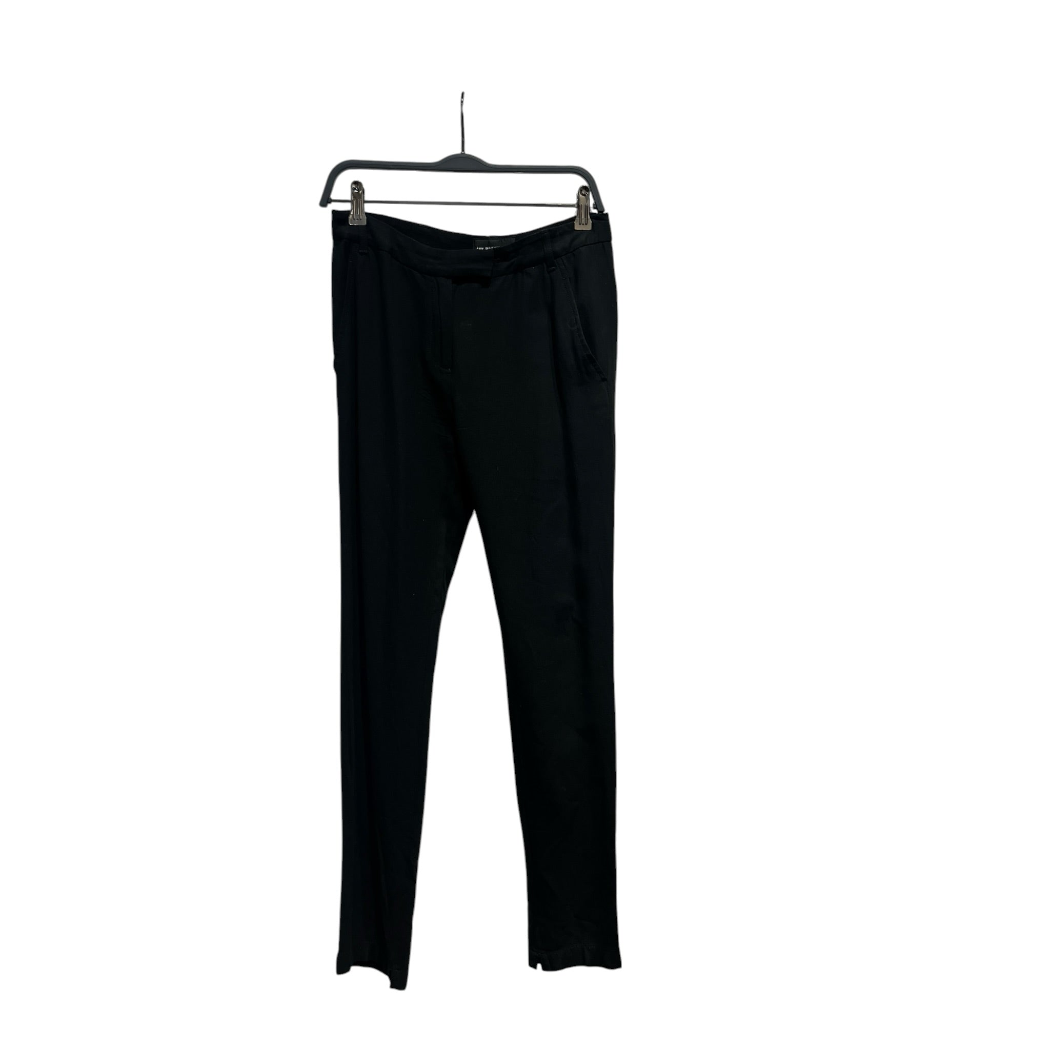 ANN DEMEULEMEESTER/Skinny Pants/6/Polyester/BLK/Slit Tappered view 1
