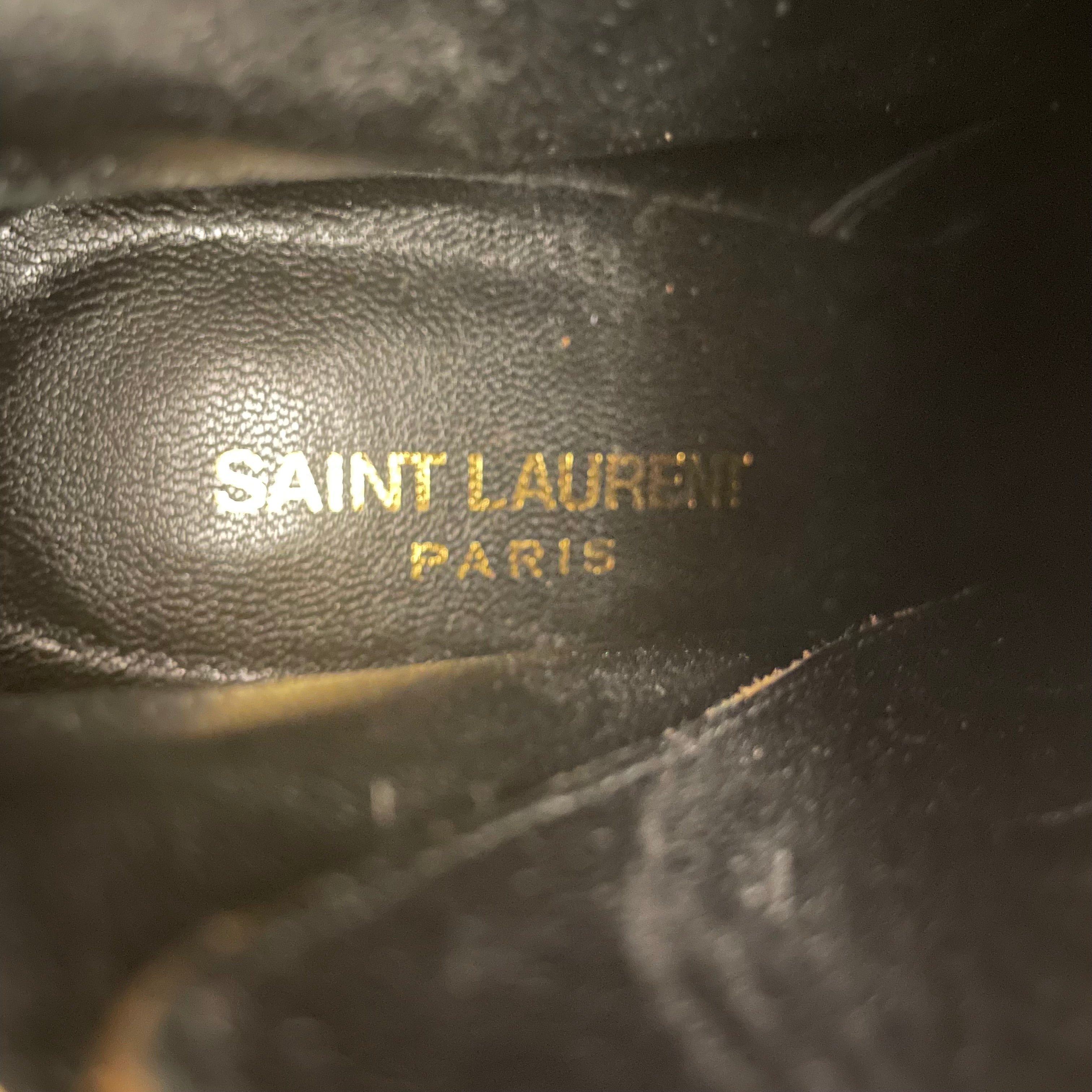 SAINT LAURENT/Heels/EU 35/Suede/CML/FRINGE HEEL BOOTS view 3