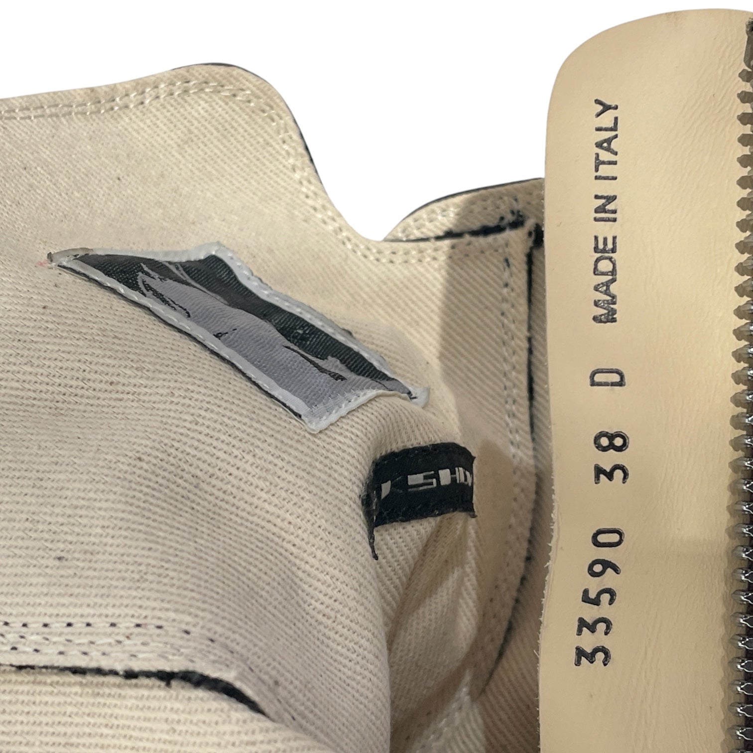 RICK OWENS DRKSHDW/Hi-Sneakers/EU 38/Cotton/BLK/Side Zip Ramones view 5