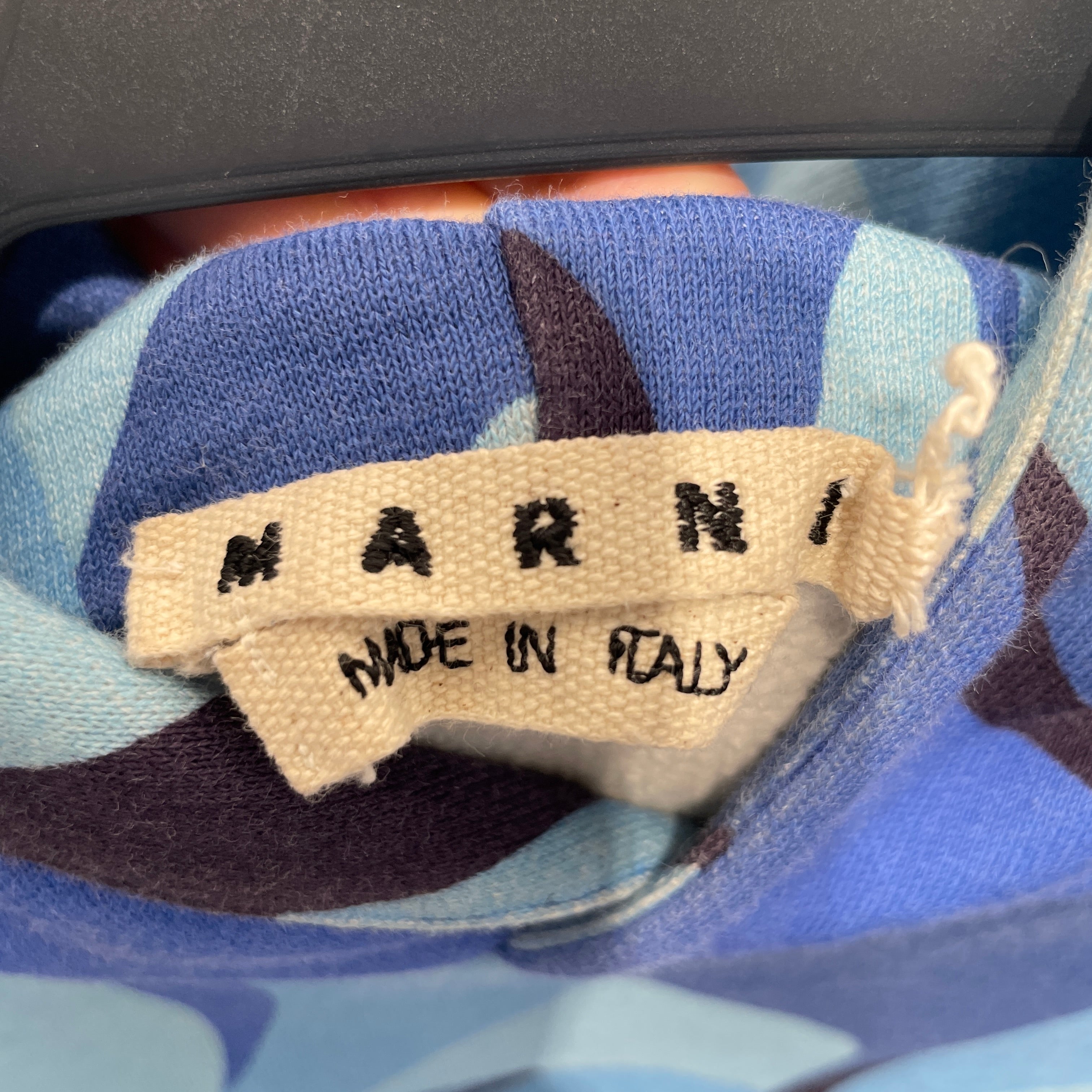 MARNI/Hoodie/46/Camouflage/Cotton/BLU/ view 3