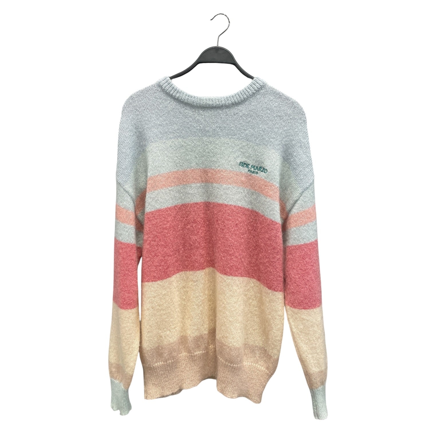 I3DE MARZO/Sweater/M/Cotton/BLU/GREEN STITCHING BACK LOGO view 1