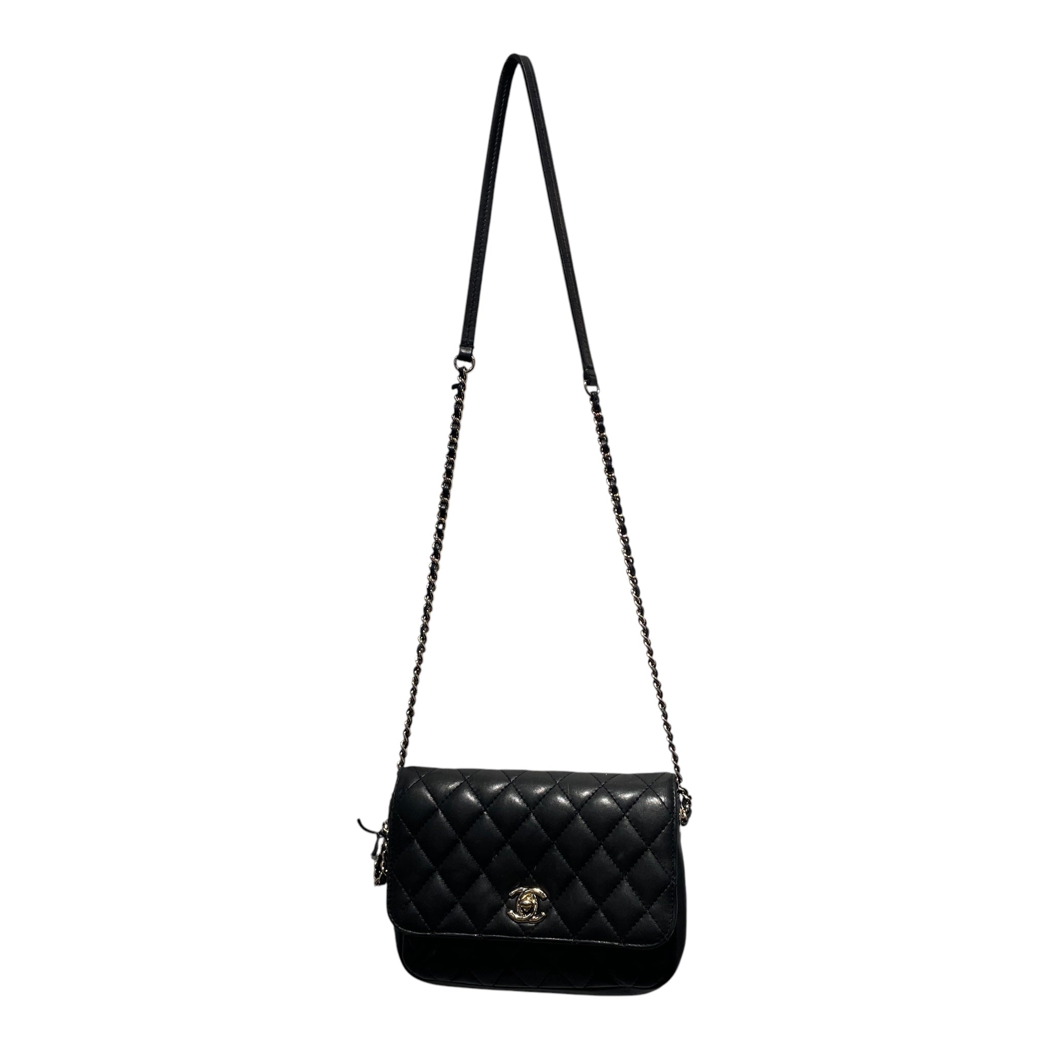CHANEL/Cross Body Bag/Lambskin/BLK/28034469 view 1