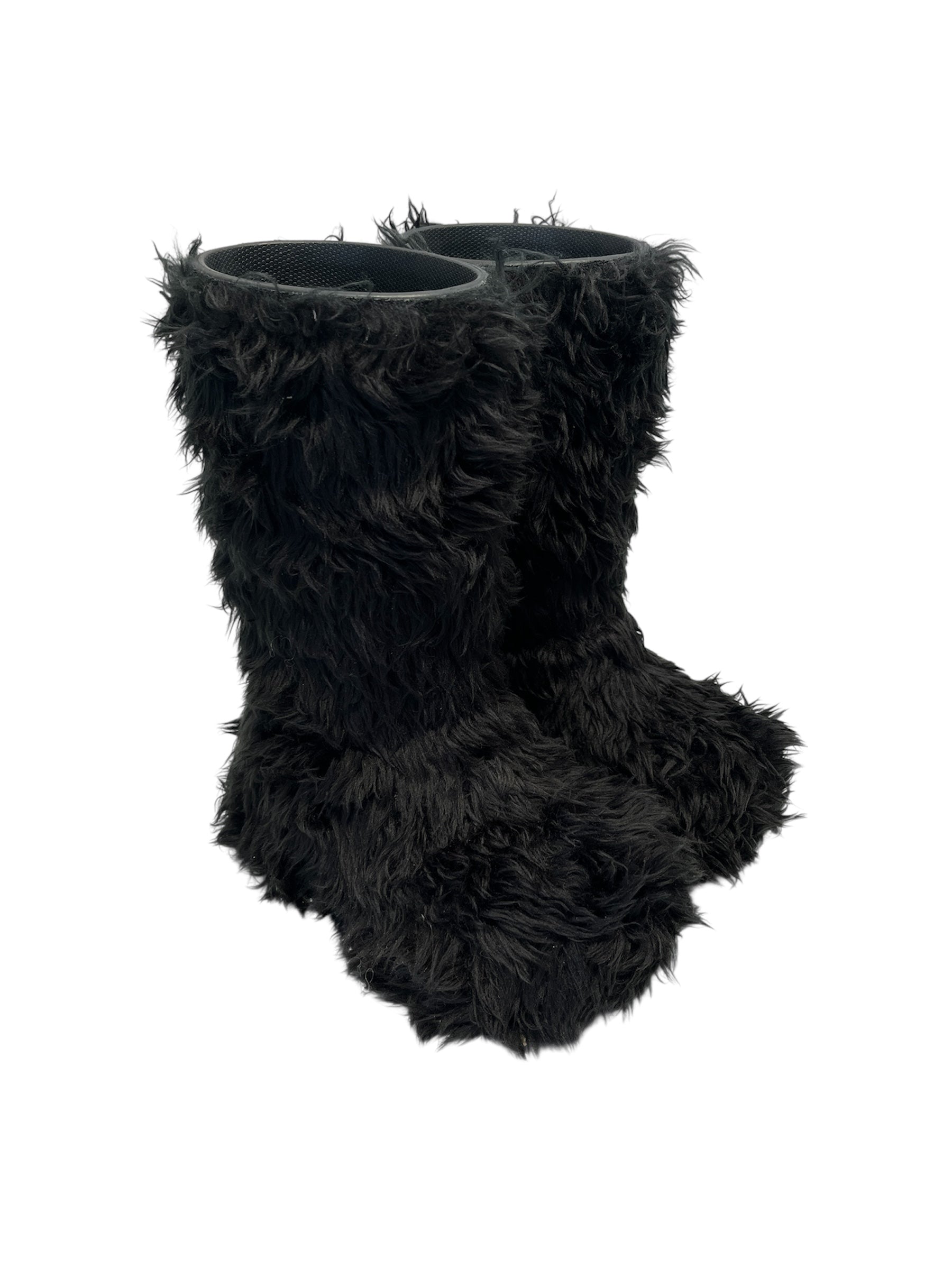 BALENCIAGA/Boots/US 6/Fake Fur/BLK/FAKE FUR CROC BOOT view 1