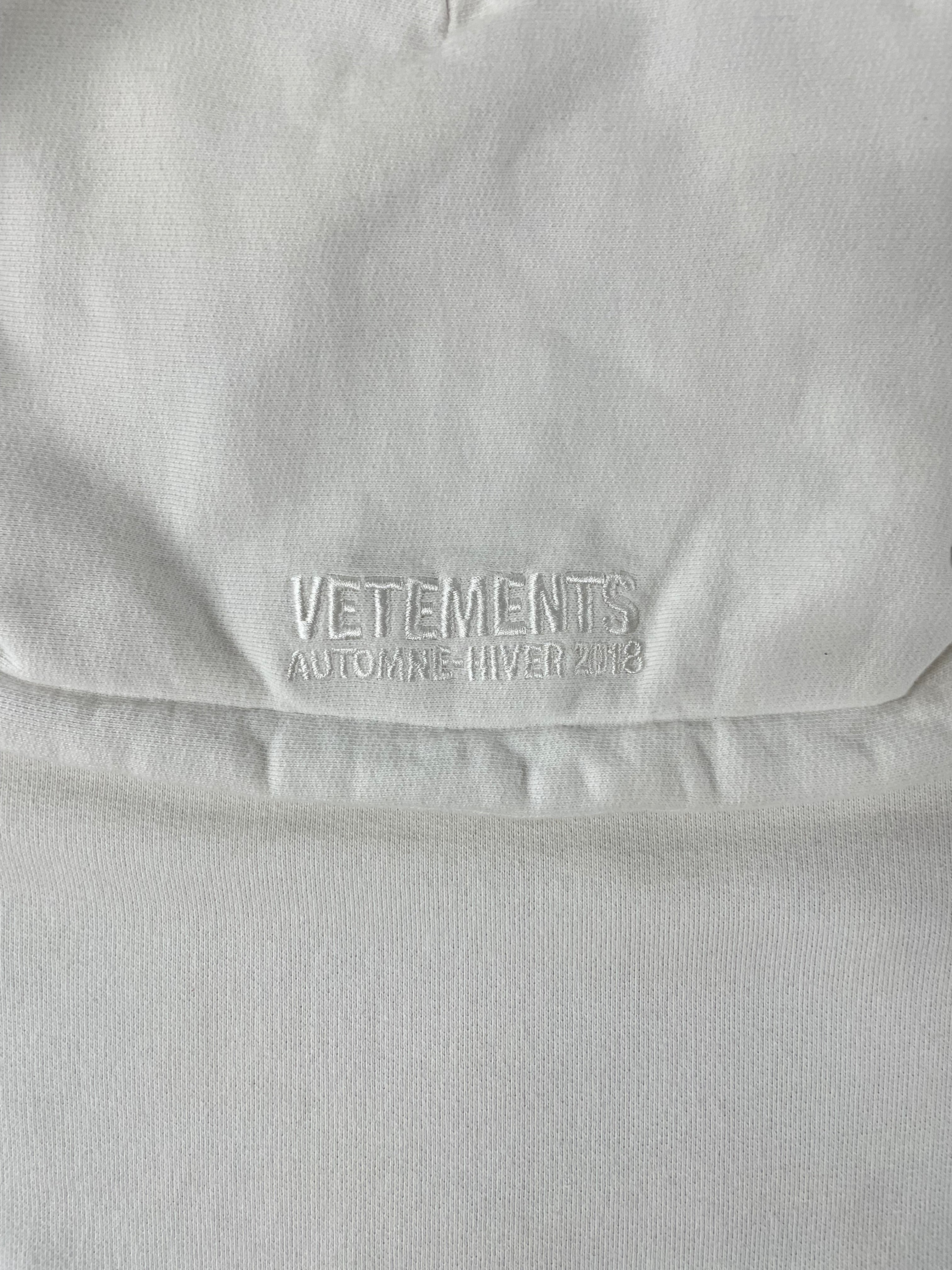 VETEMENTS/Zip Up Hoodie/S/Cotton/WHT/SWEATER view 4