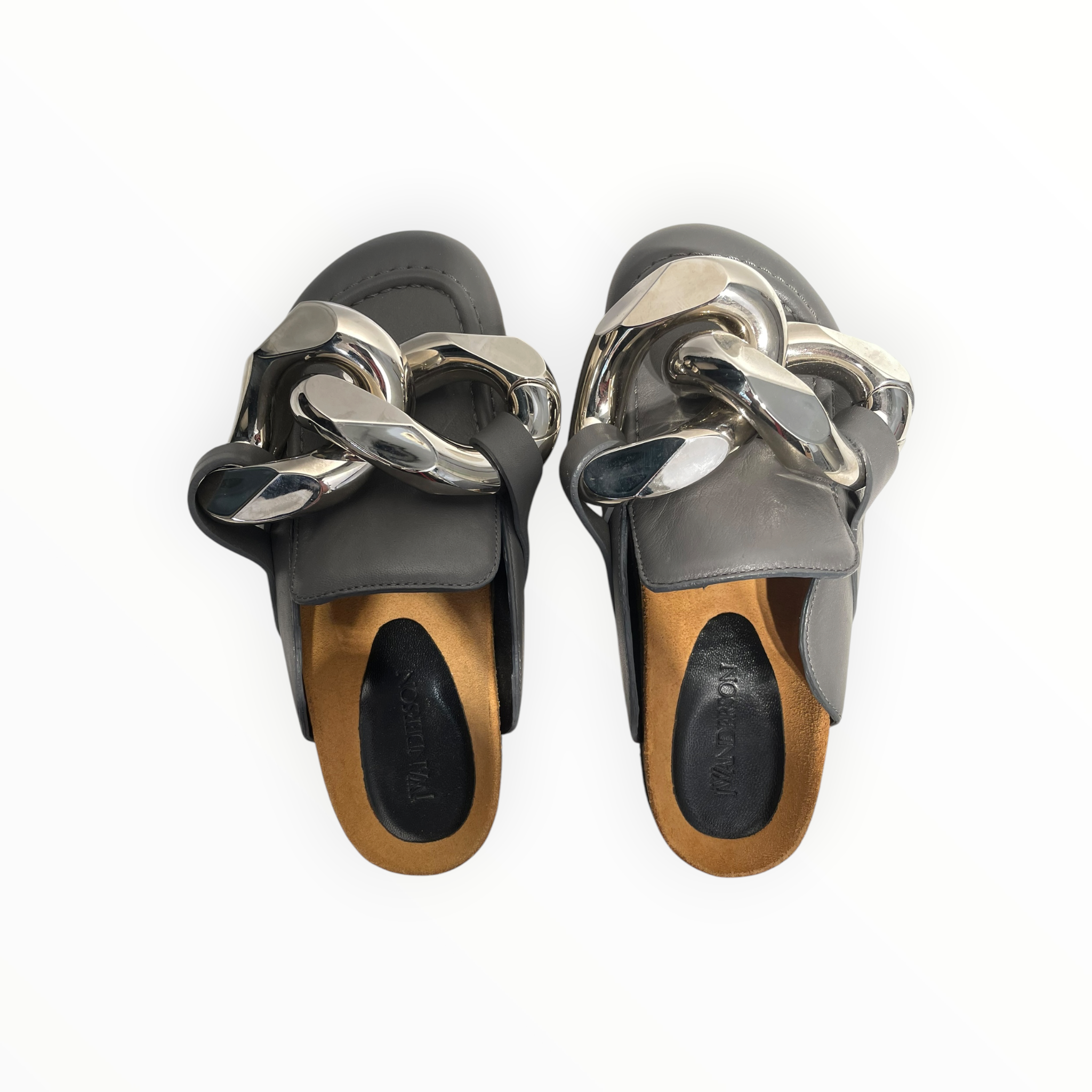 JW ANDERSON(J.W.ANDERSON)/Loafers/EU 36/Leather/GRY/chain loafer view 3