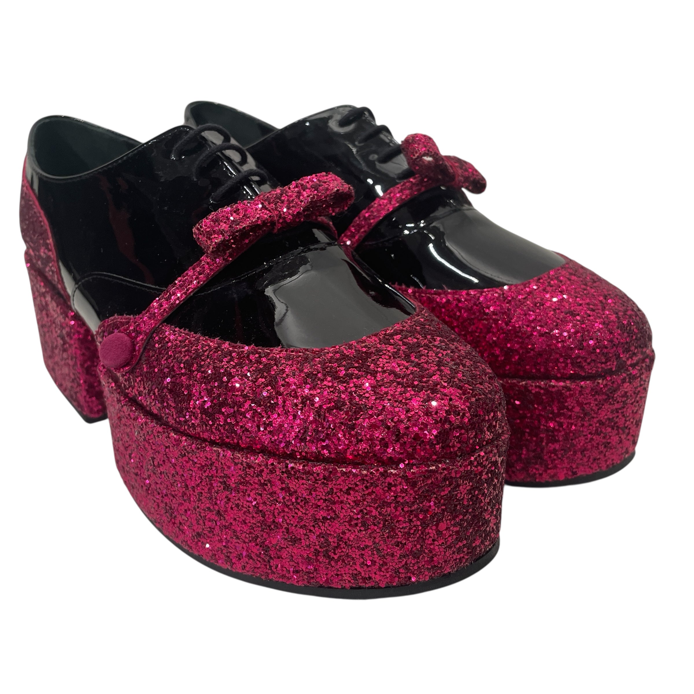 noir kei ninomiya/repetto/Shoes/EU 40/BLK/PATENT LEATHER/GLITTER PLATFOR view 1