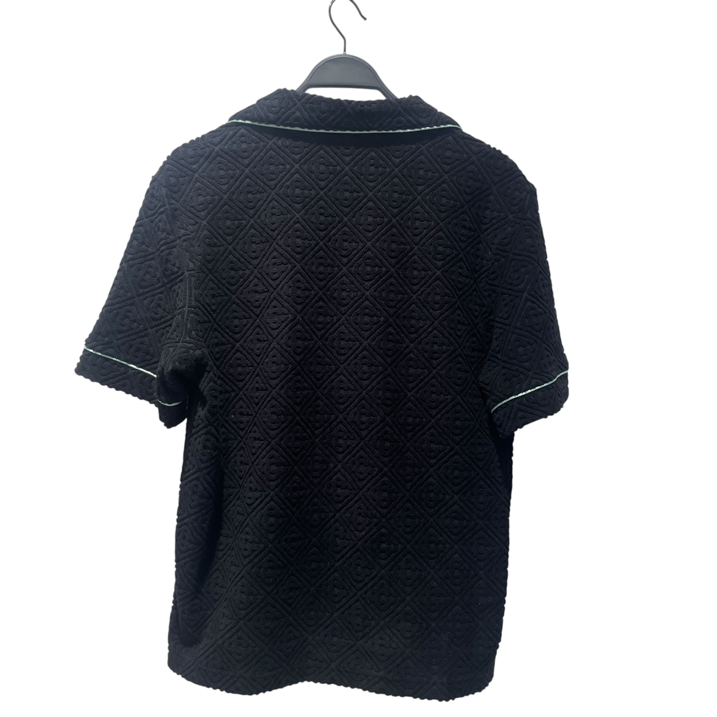 CASABLANCA/SS Shirt/SS/Cotton/BLK/MONO BLK CHEST LOGO view 2