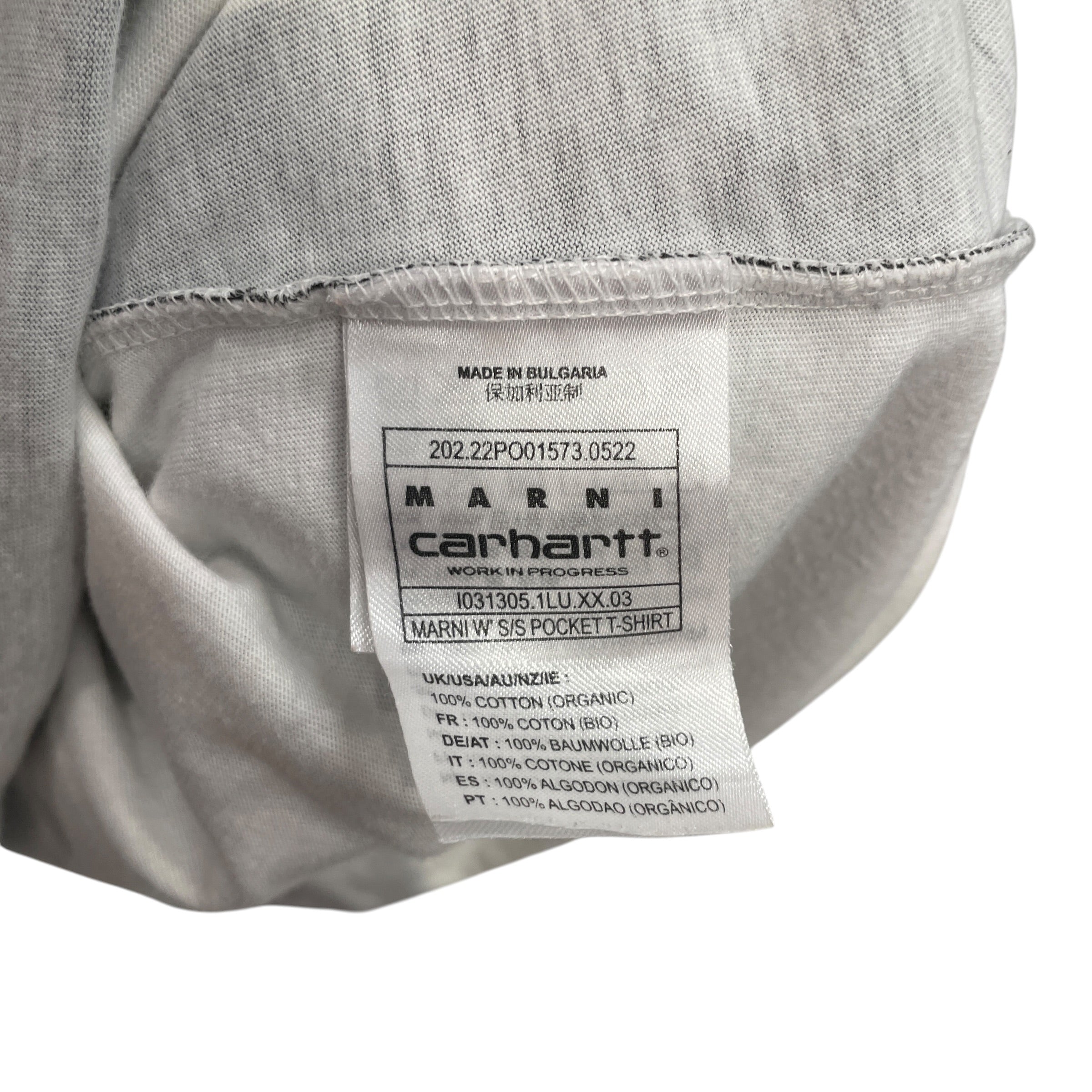 MARNI/CARHARTT WIP(WORK IN PROGRESS)/T-Shirt/XS/Cotton/MLT/All Over Print/DOUBLE SHIRT WIP LOGO view 4