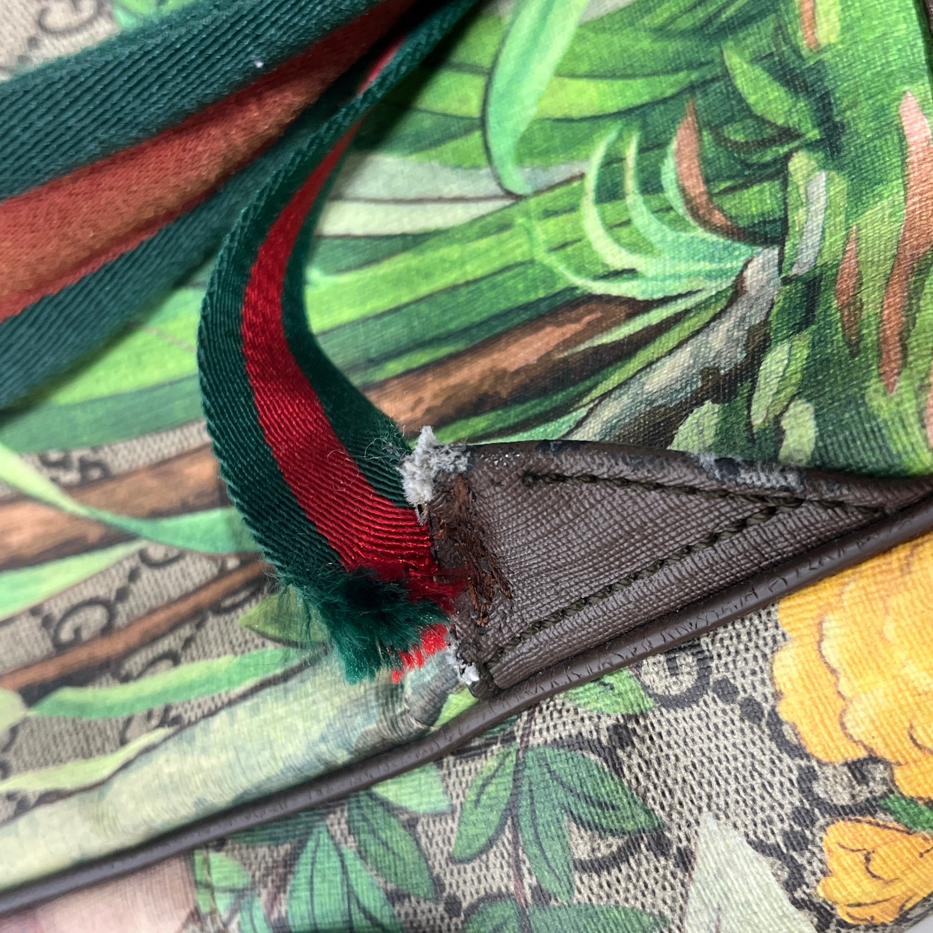 GUCCI/Backpack/Monogram/Leather/BRW/GG Supreme Tian Print Backpack view 17