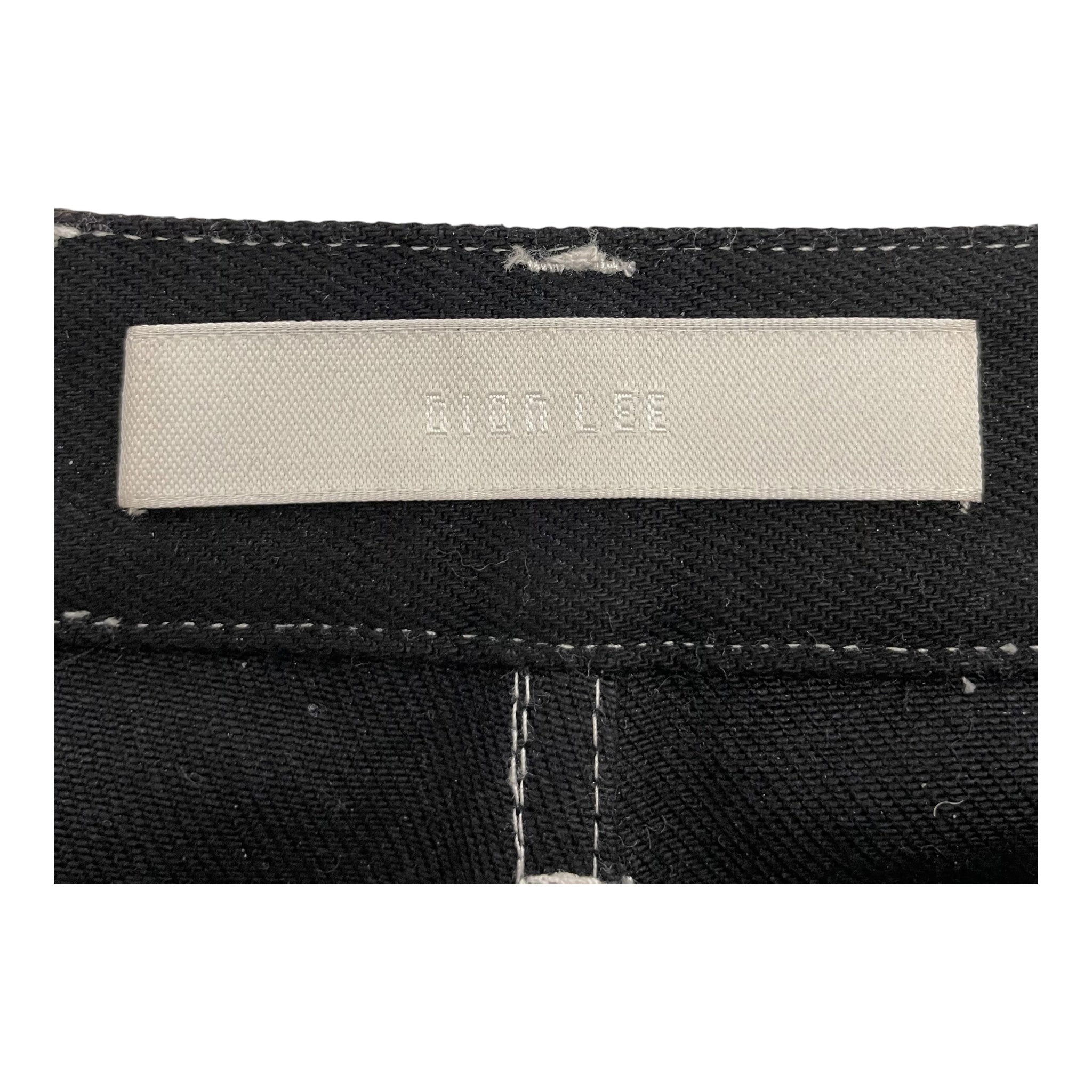 DION LEE/Straight Pants/XS/Stripe/Denim/BLK/ view 3