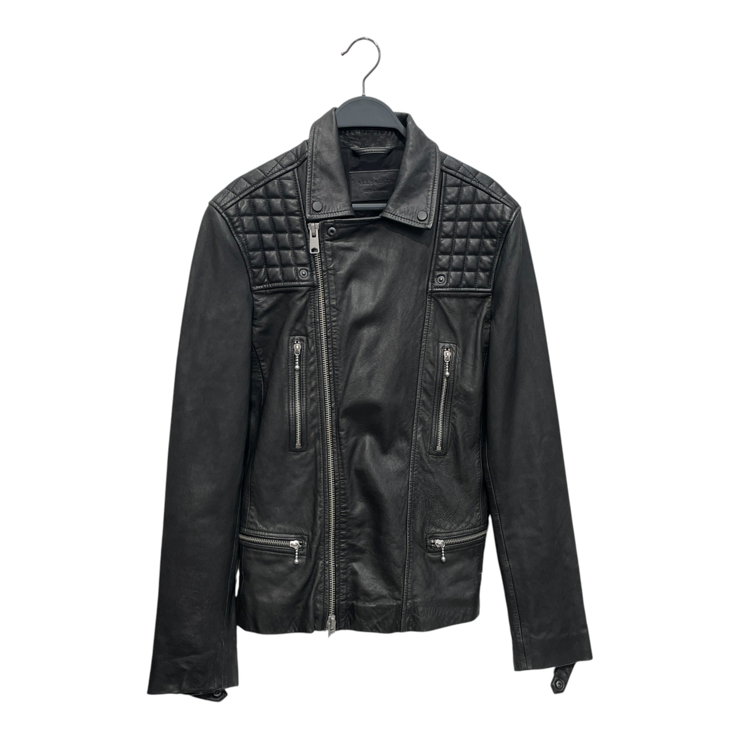ALLSAINTS/Leather Jkt/XS/Sheepskin/BLK/ROWLEY BIKER JACKET view 1