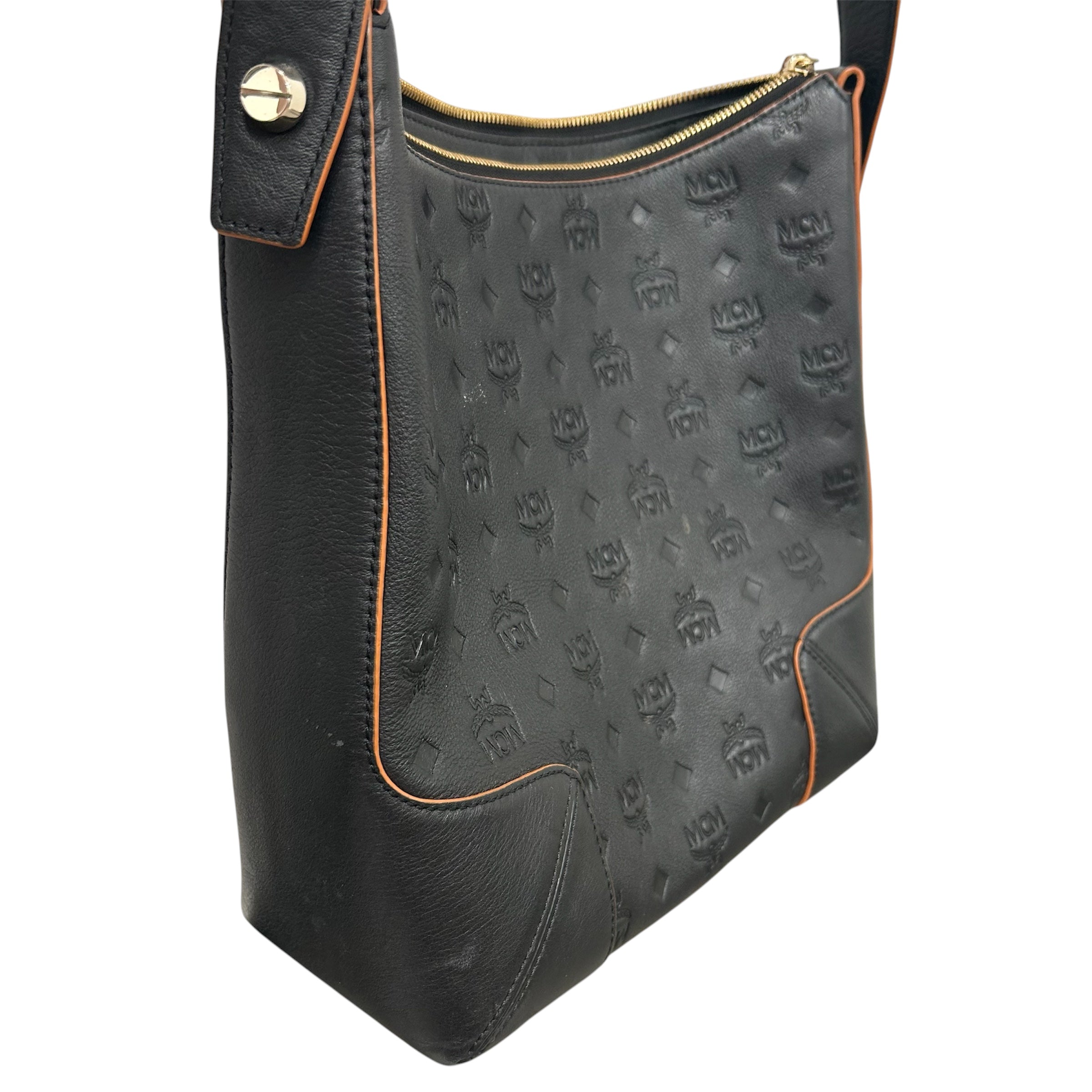 MCM/Bag/Monogram/Leather/BLK/Klara hobo Bag view 5