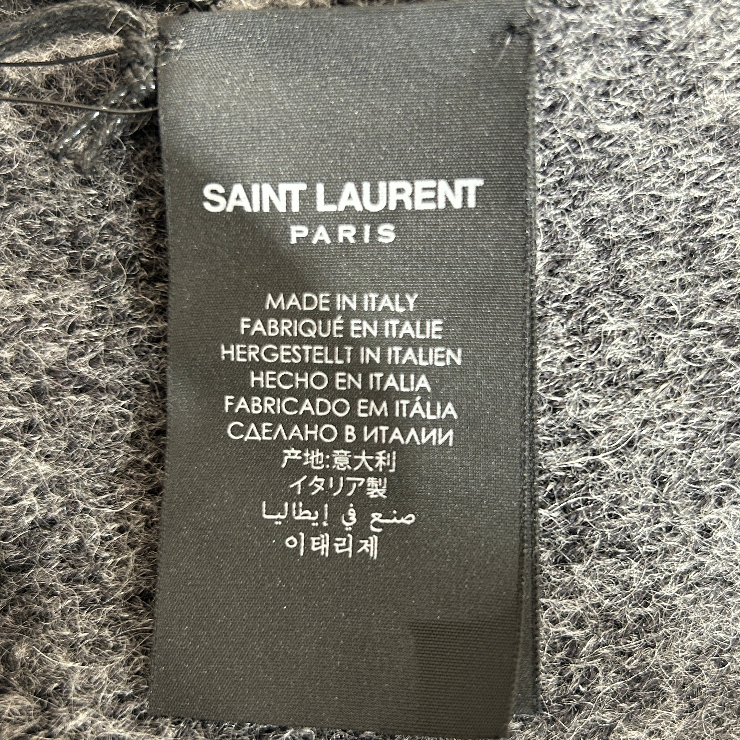 SAINT LAURENT/Scarf/Graphic/Wool/BLK/LETTERS view 3