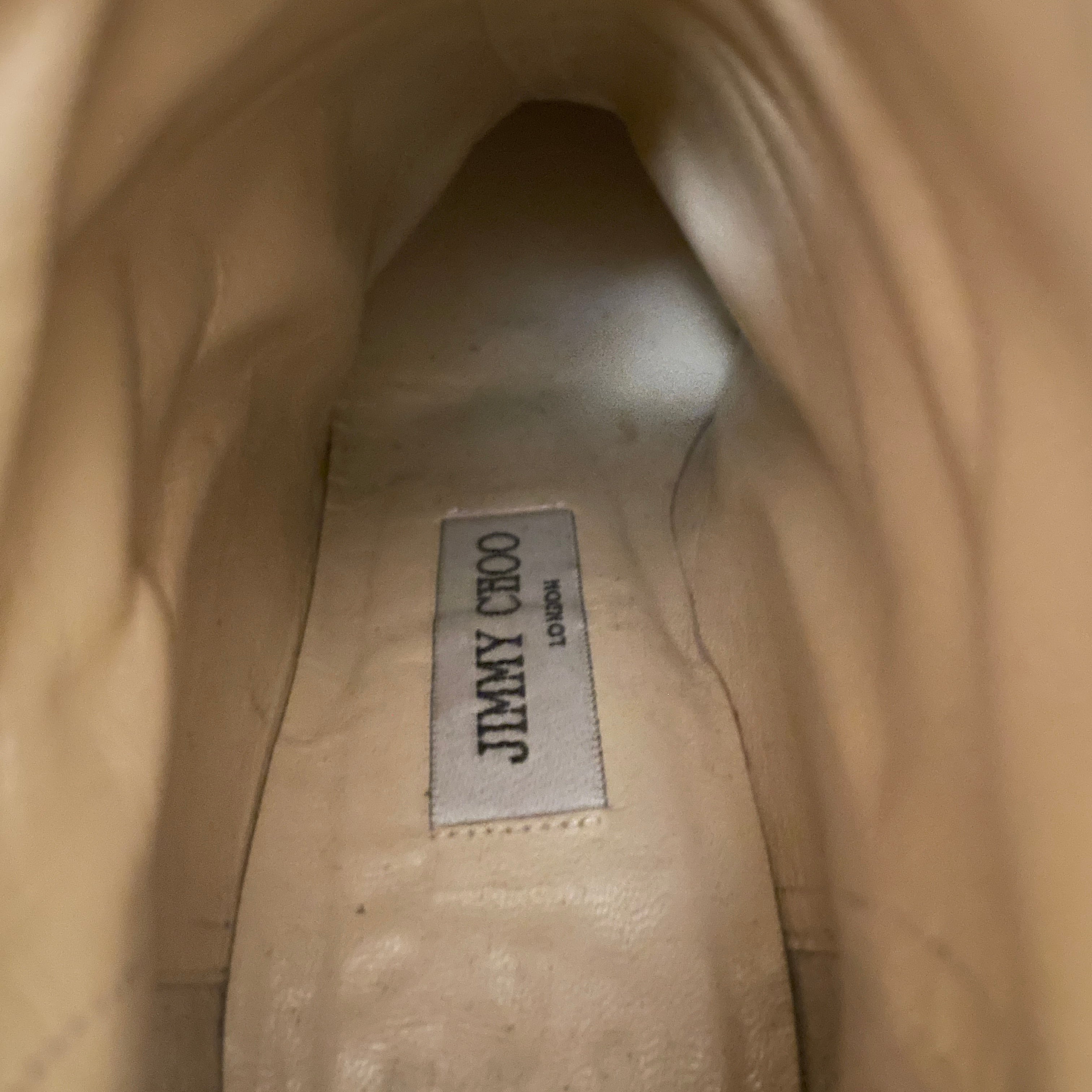 JIMMY CHOO/Boots/EU 36/Leather/BEG/GOLD BACK ZIP view 7