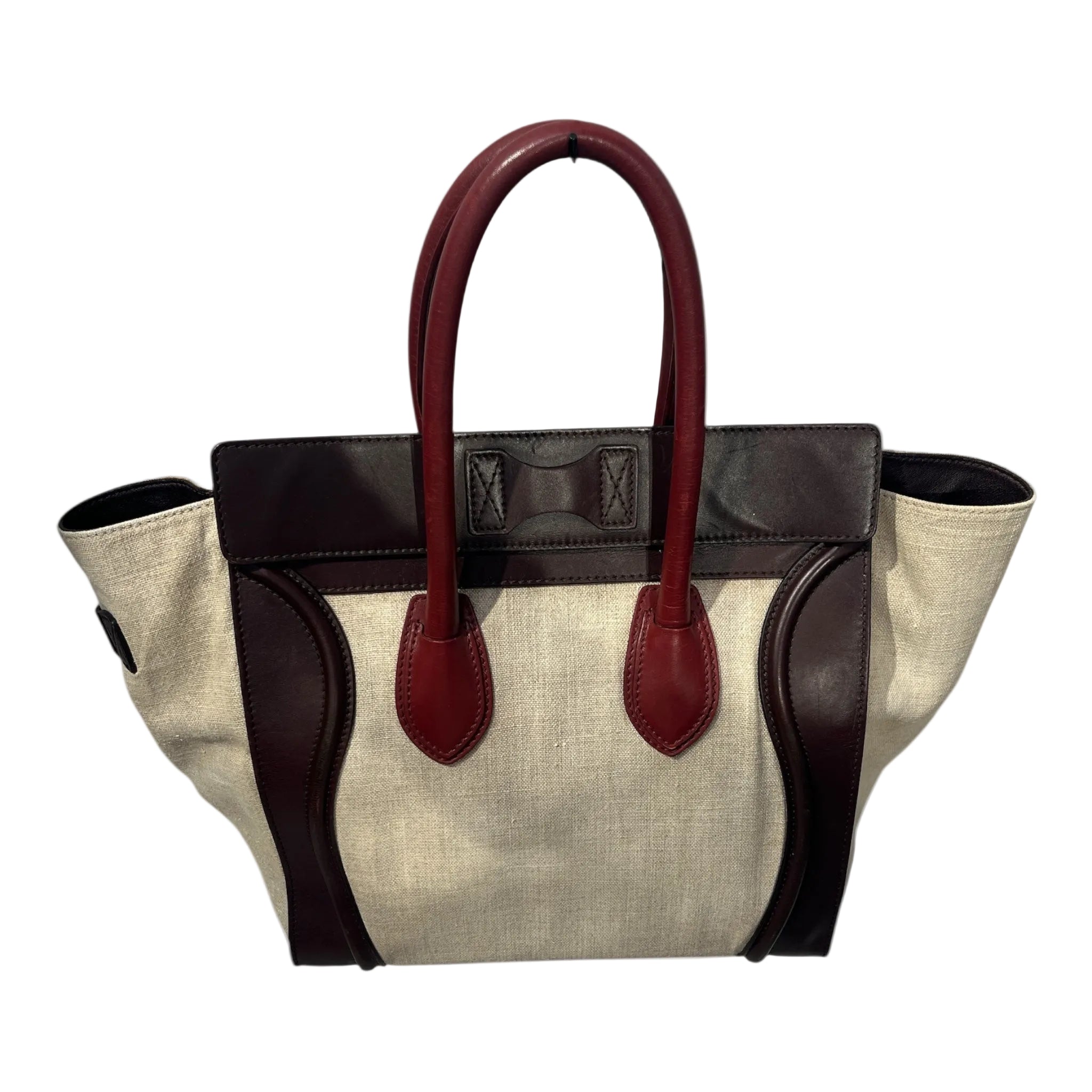 CELINE/Hand Bag/Cotton/BEG/Celine Mini Luggage Tote view 2
