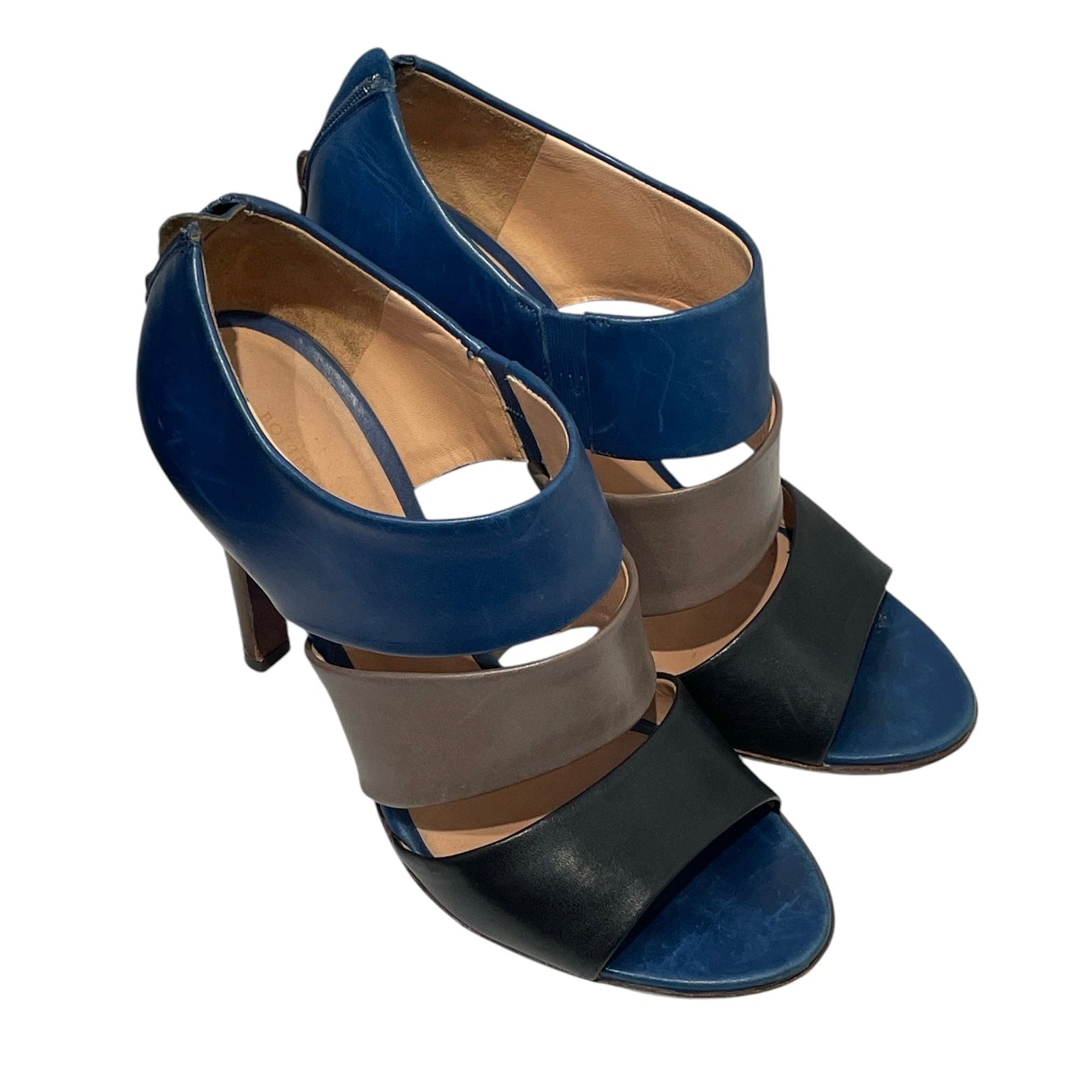 BOTTEGA VENETA/Heels/EU 35.5/Leather/BLU/SQUARE TOE HEEL view 1