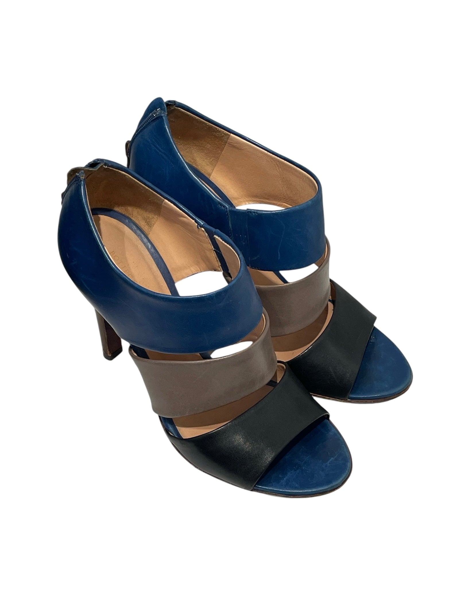 BOTTEGA VENETA/Heels/EU 35.5/Leather/BLU/SQUARE TOE HEEL view 1