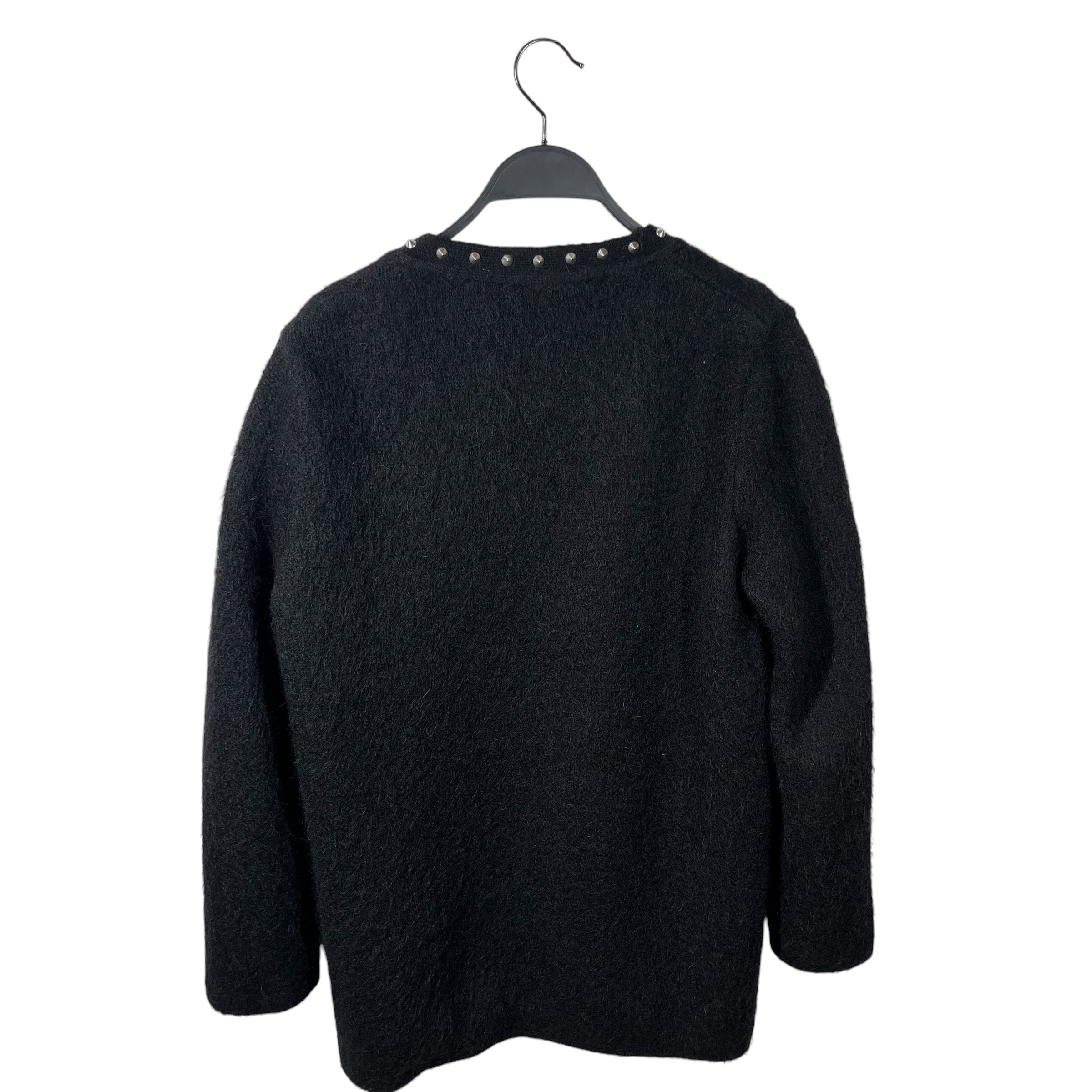 SAINT LAURENT/Cardigan/XS/Wool/BLK/STUDDED WOOL CARDIGAN view 2