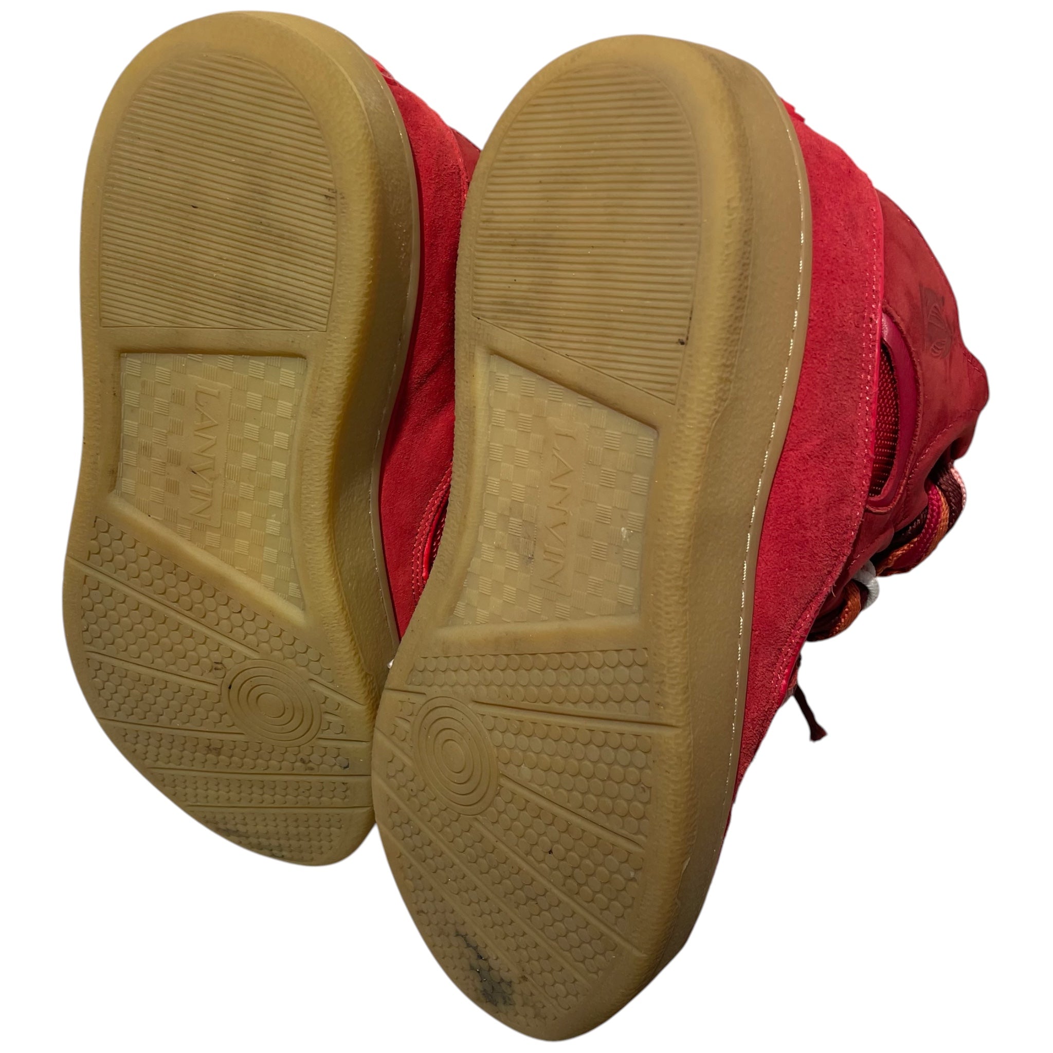LANVIN/Low-Sneakers/EU 43/Suede/RED/RED, BRW, ORNG, WHT LACES view 4
