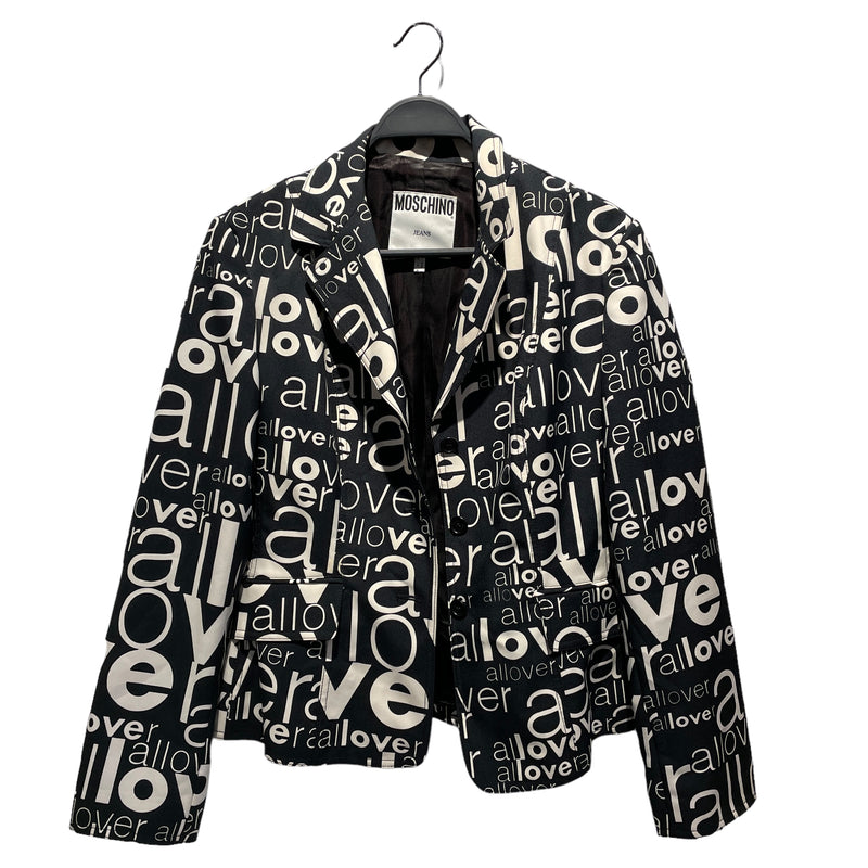 MOSCHINO JEANS/Jacket/14/All Over Print/Cotton/WHT/