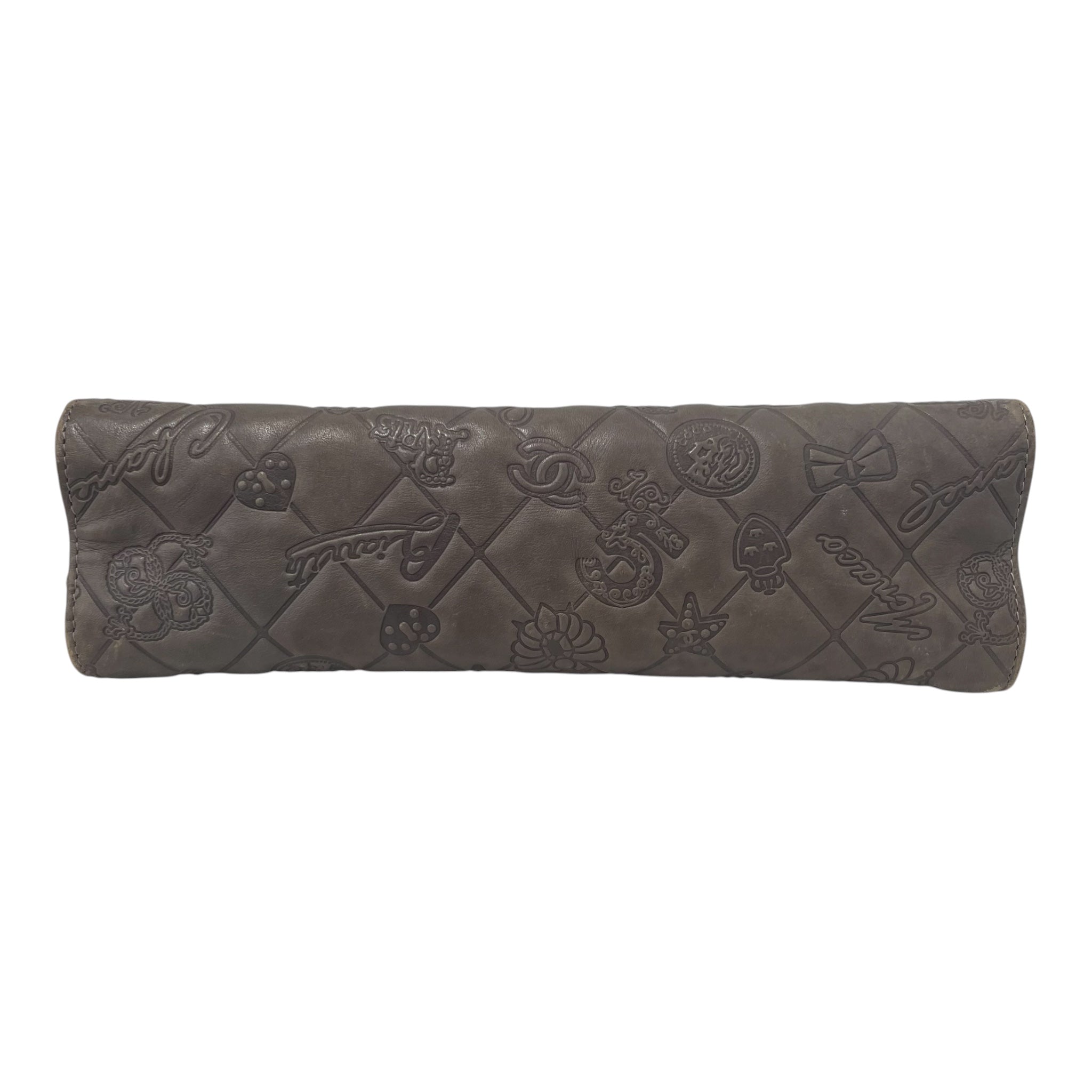 CHANEL/Clutch Bag/Monogram/Lambskin/GRY/LUCKYSYMBOL view 4