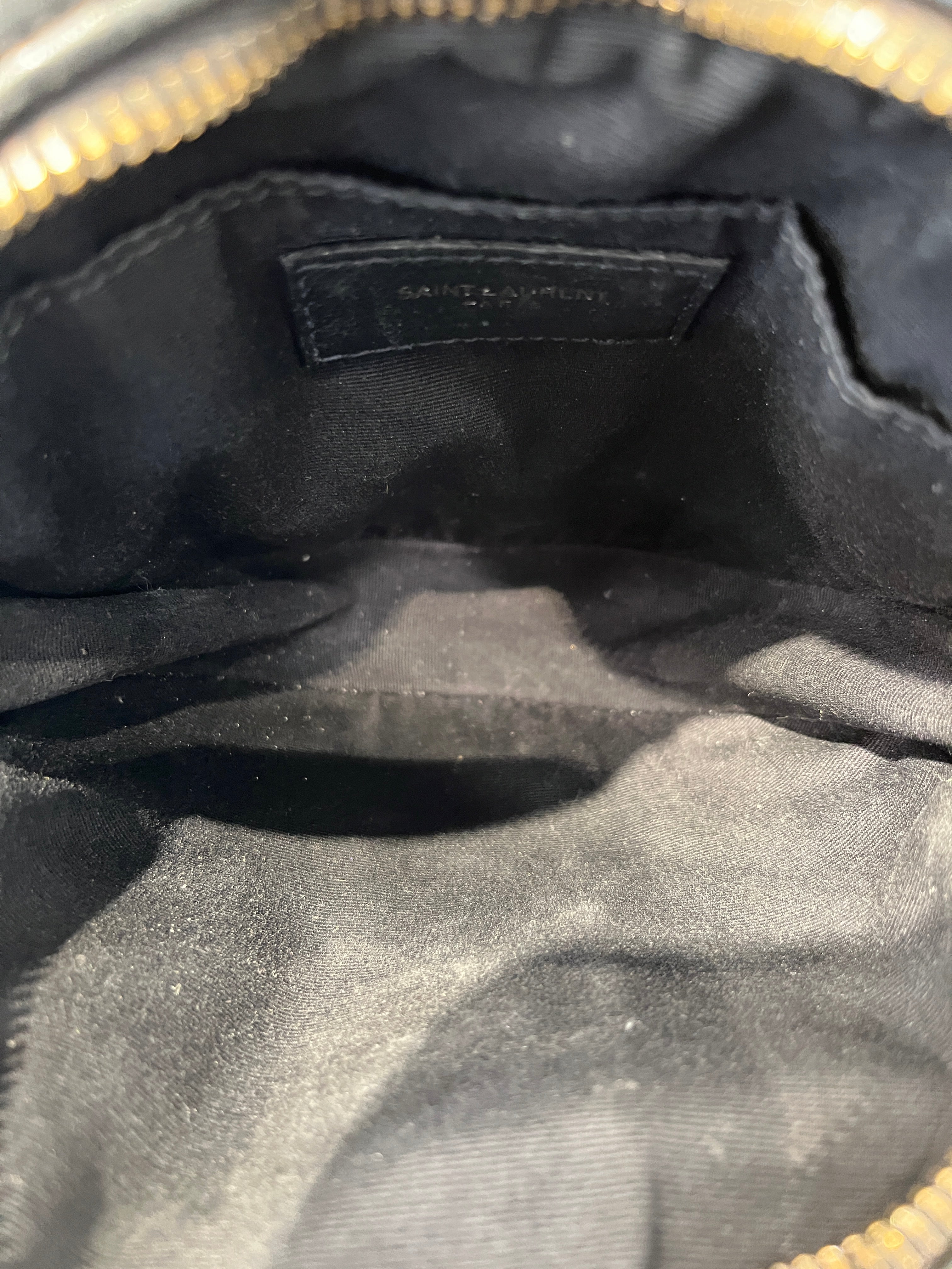 SAINT LAURENT/Cross Body Bag/Leather/BLK/CHEVRONQUILTEDLEATHER view 5