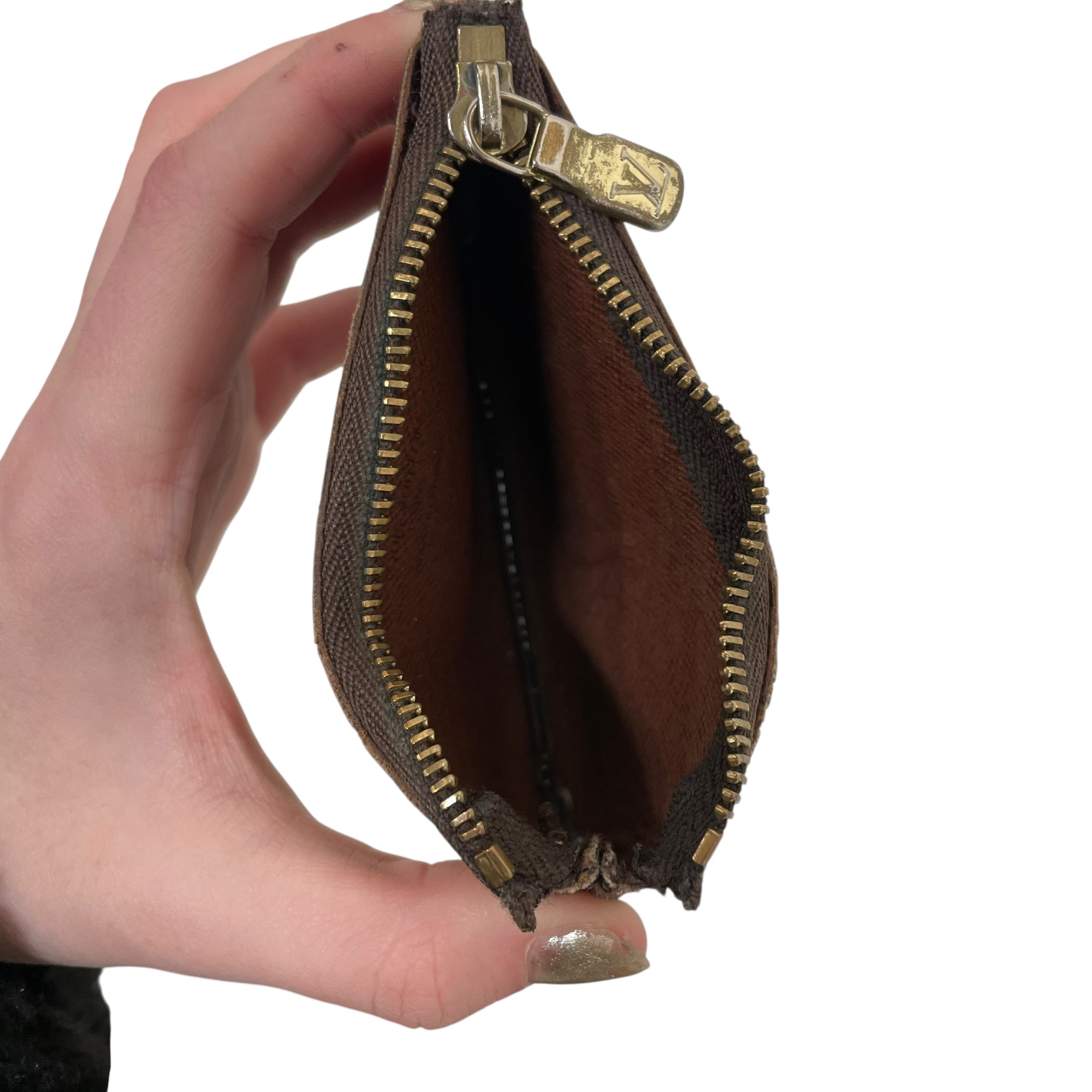 LOUIS VUITTON/Coin Wallet/Monogram/Leather/BRW/Key Pouch view 5