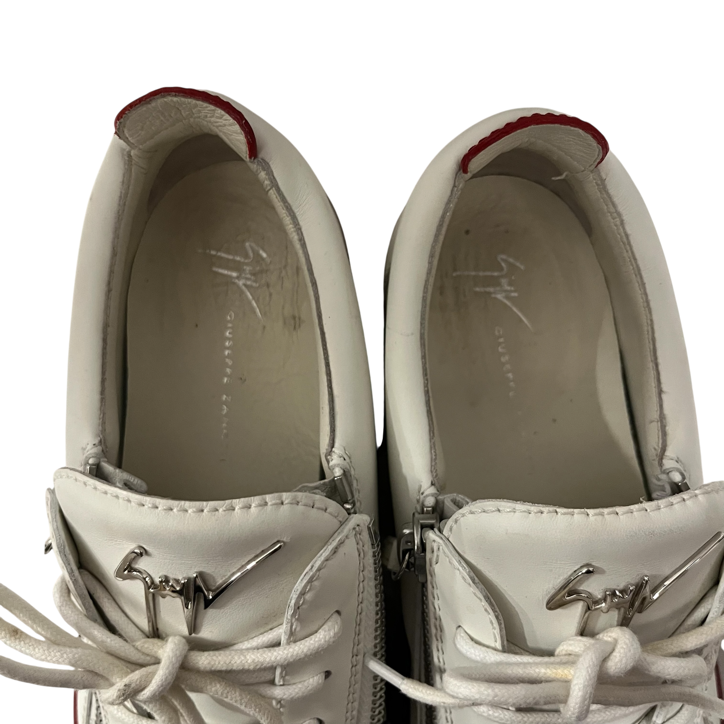 Giuseppe Zanotti/Dress Shoes/US 10.5/Leather/WHT/red sole view 5