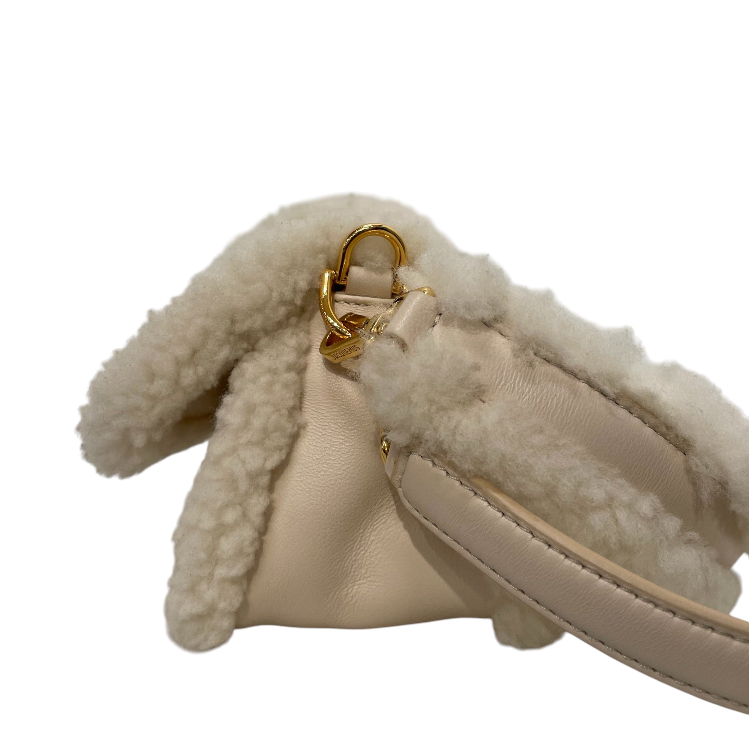 JACQUEMUS/Cross Body Bag/Leather/CRM/PETITE BAMBIMOU DOUX SHEARLING view 6