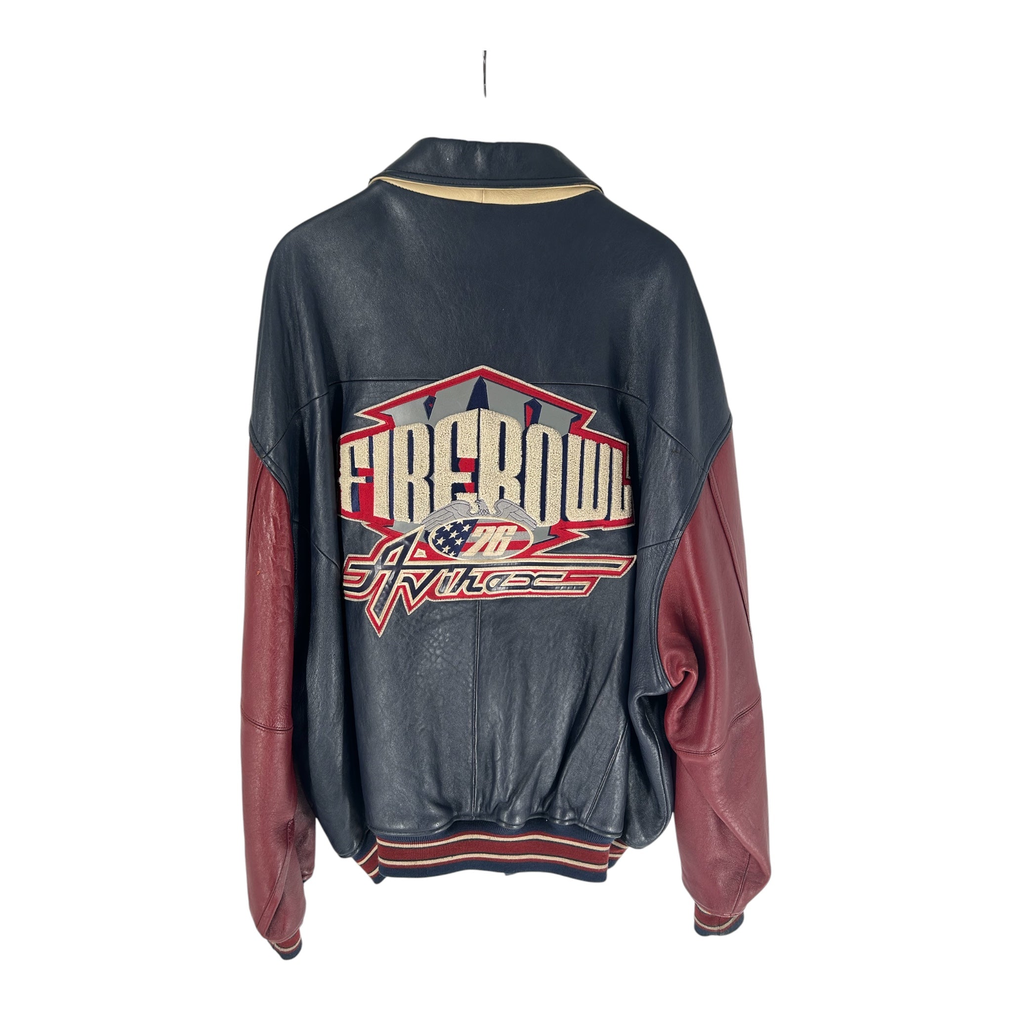 AVIREX/Baseball Jkt/6/Leather/NVY/FIREBOWL view 2