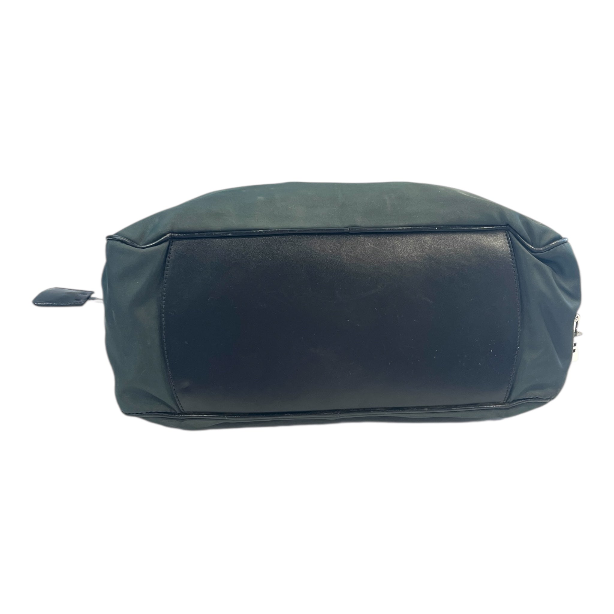 PRADA/Hand Bag/M/Border/Leather/GRN/tessuto bowler fob/lock view 3