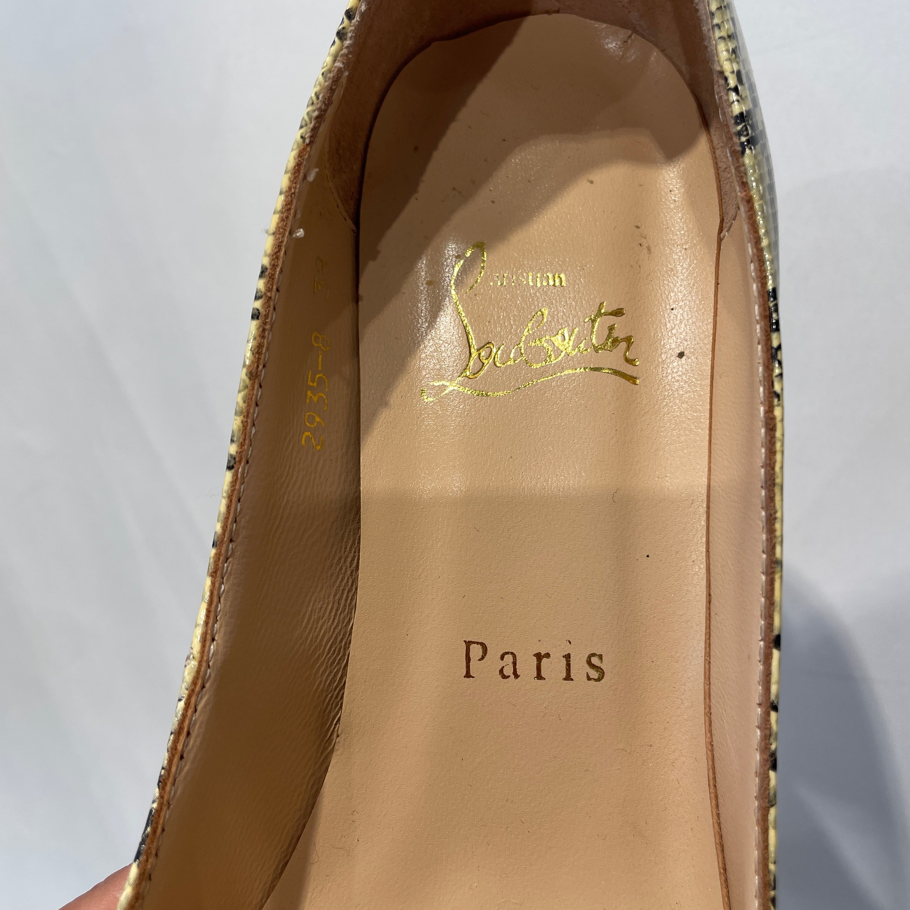 Christian Louboutin/Heels/EU 38/Animal Pattern/YEL/PYTHON ROCCIA MISS Z PUMPS view 3
