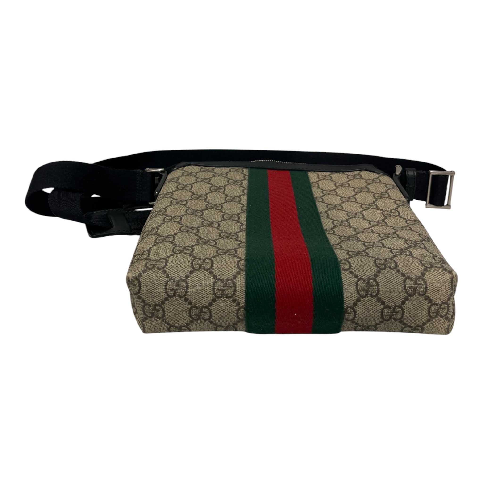 GUCCI/Cross Body Bag/Monogram/Leather/BRW/471454213317 GG messenger bag view 3