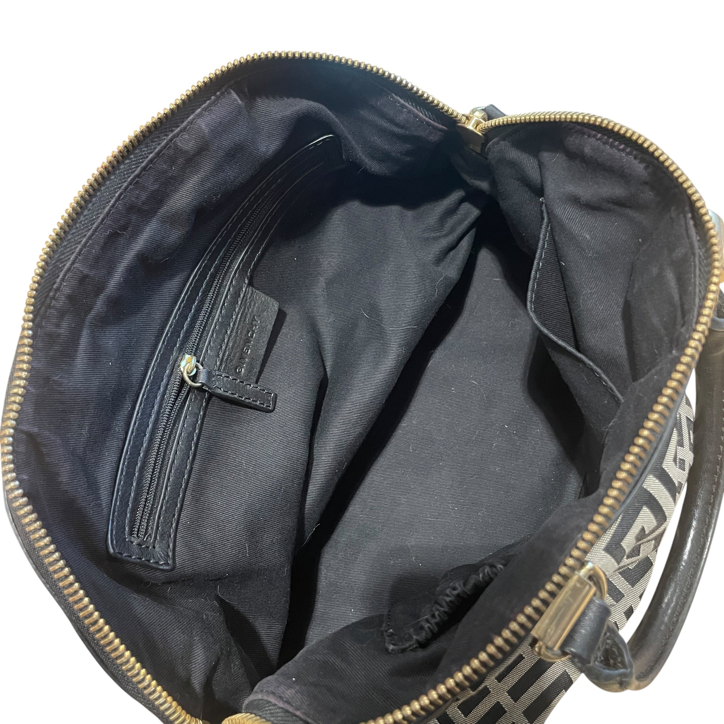 GIVENCHY/Bag/Monogram/Cotton/BLK/Mono Canvas & Leather Satchel view 6