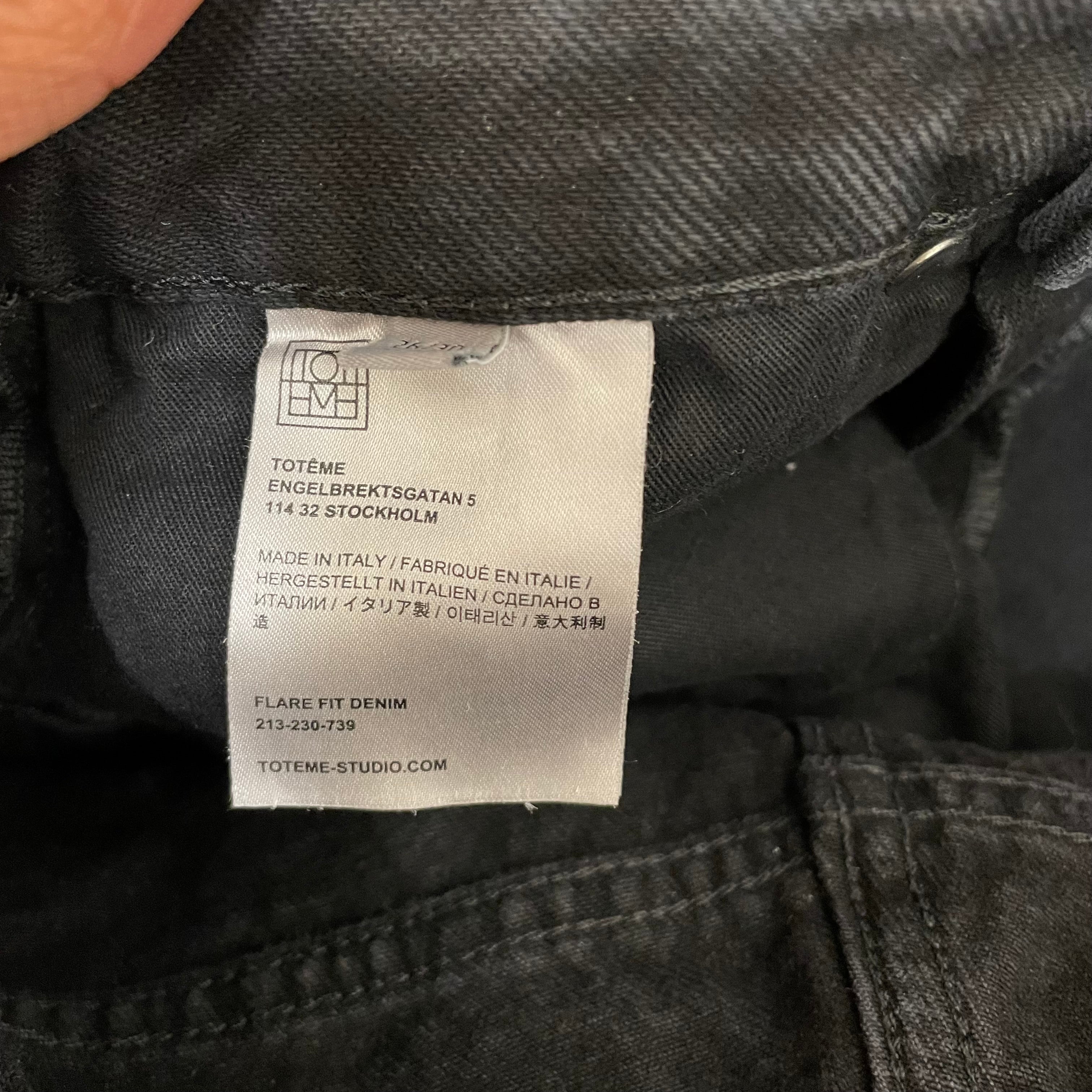 TOTEME/Straight Pants/26/Denim/BLK/ view 3