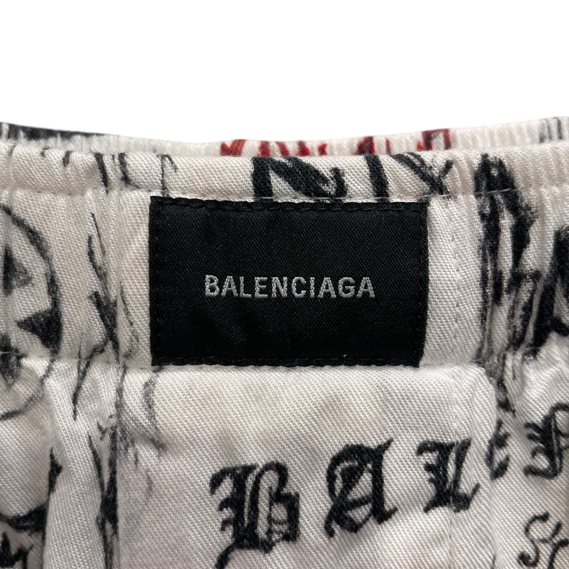 BALENCIAGA/Pants/50/Cotton/WHT/All Over Print/DIY PYJAMA METAL PRINT view 3