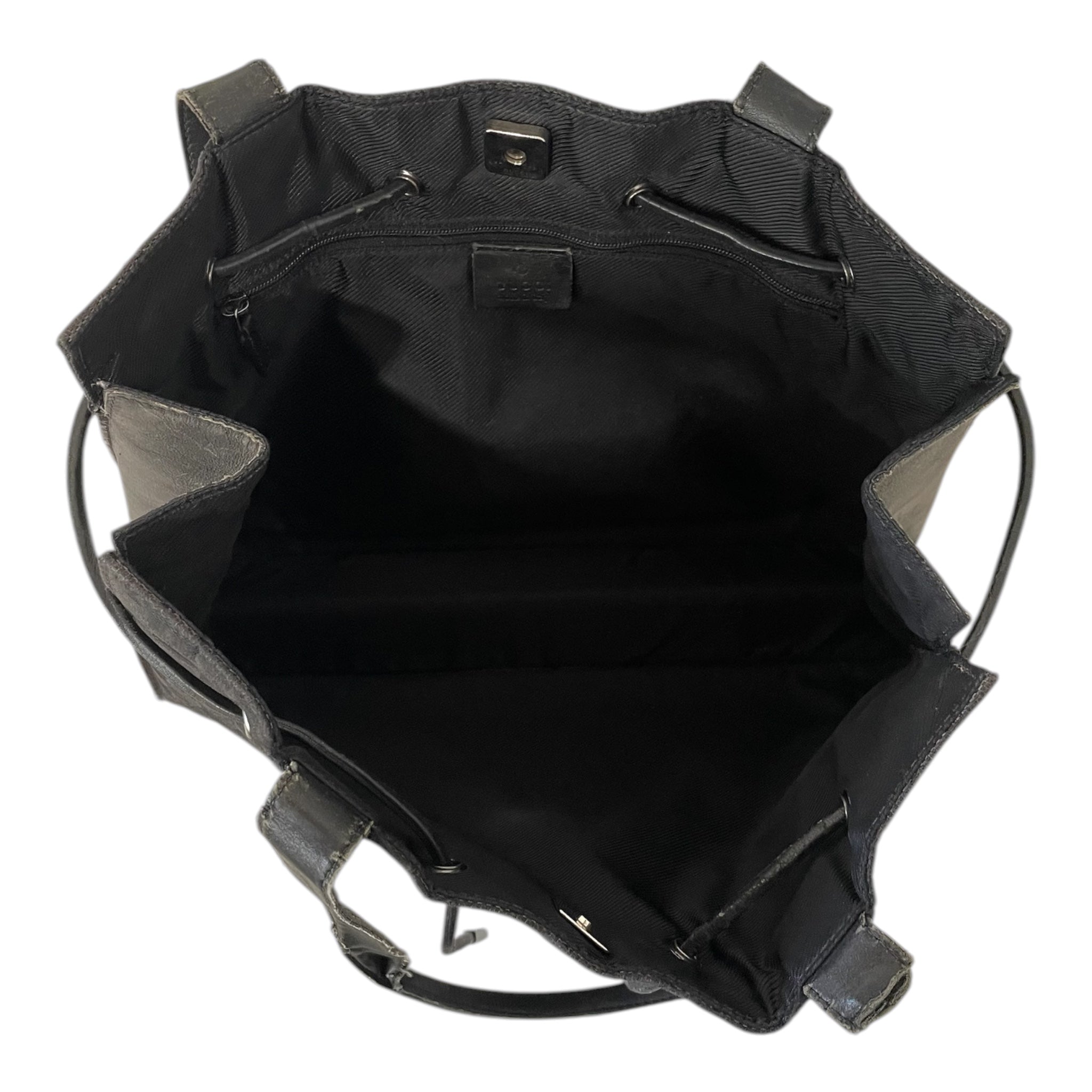 GUCCI/Bag/Monogram/Cotton/BLK/gg hobo bag view 4
